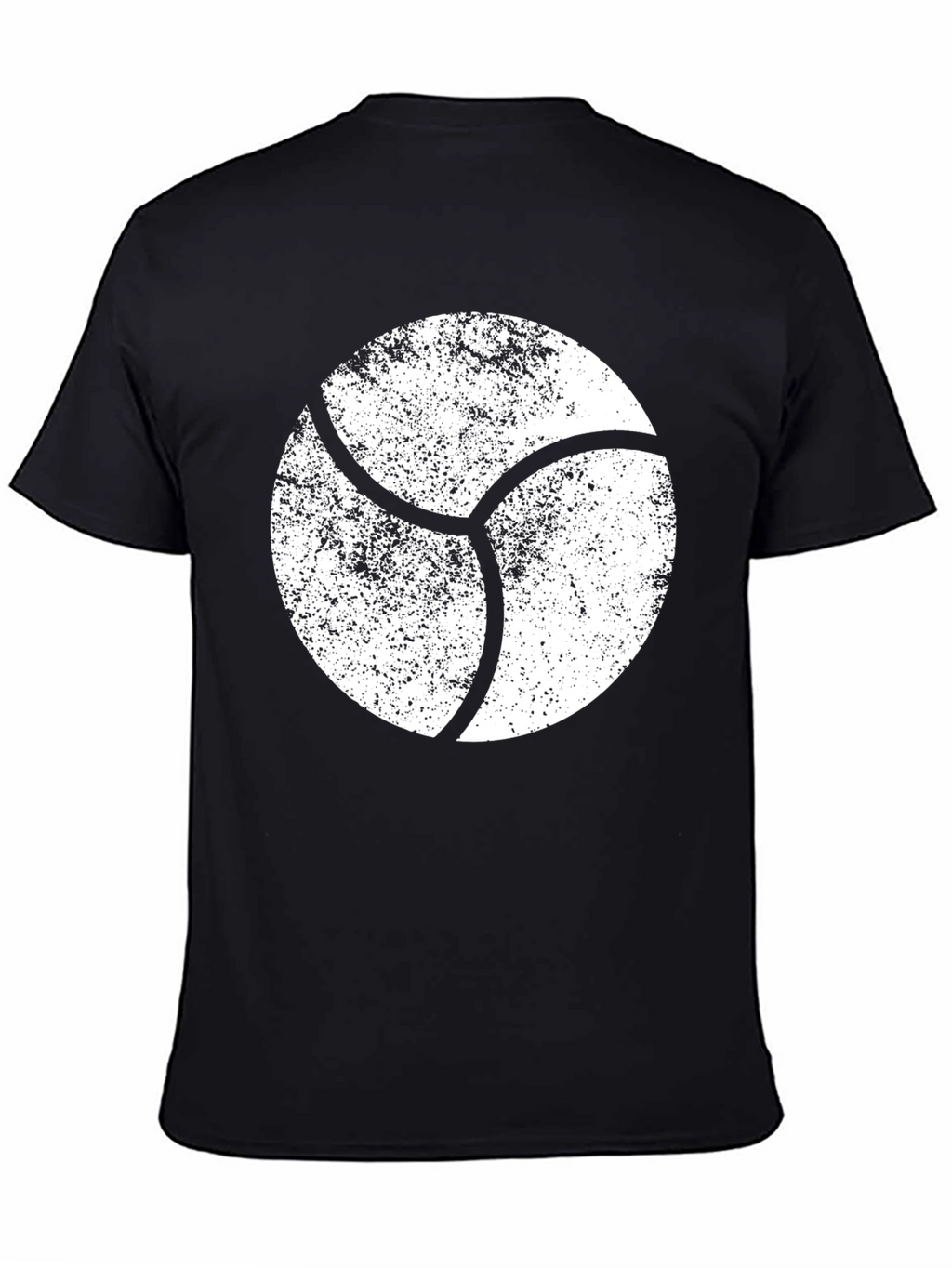 Distressed Circle Graphic Tee - Black