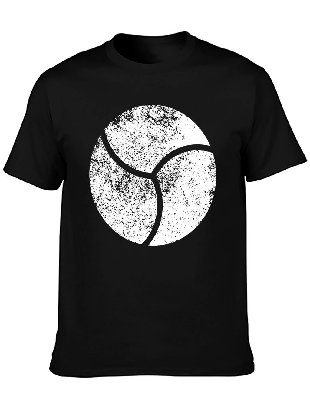 Distressed Circle Graphic Tee - Black