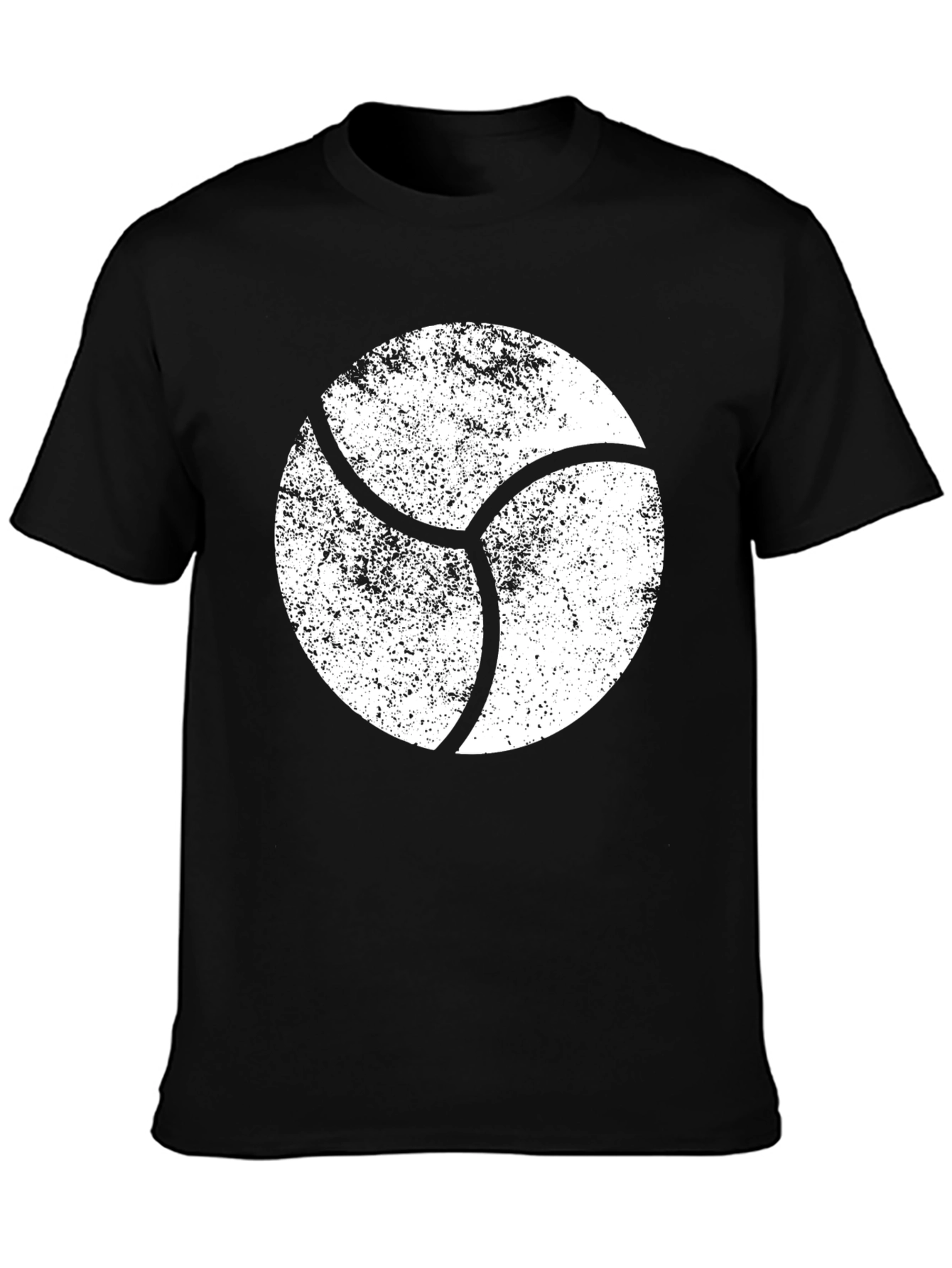 Distressed Circle Graphic Tee - Black