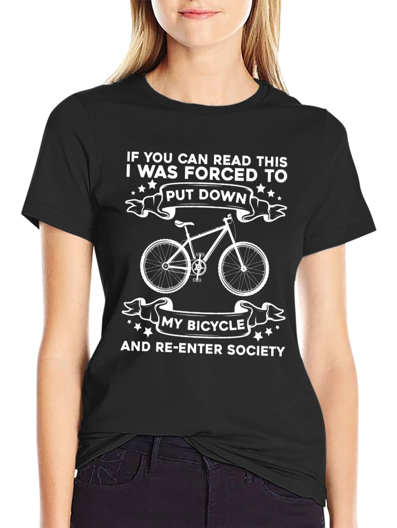 Funny Bicycle T-Shirt - If You Can Read This Tee