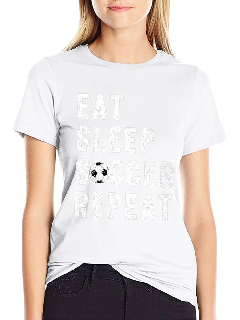 Eat Sleep Soccer Repeat Black T-Shirt