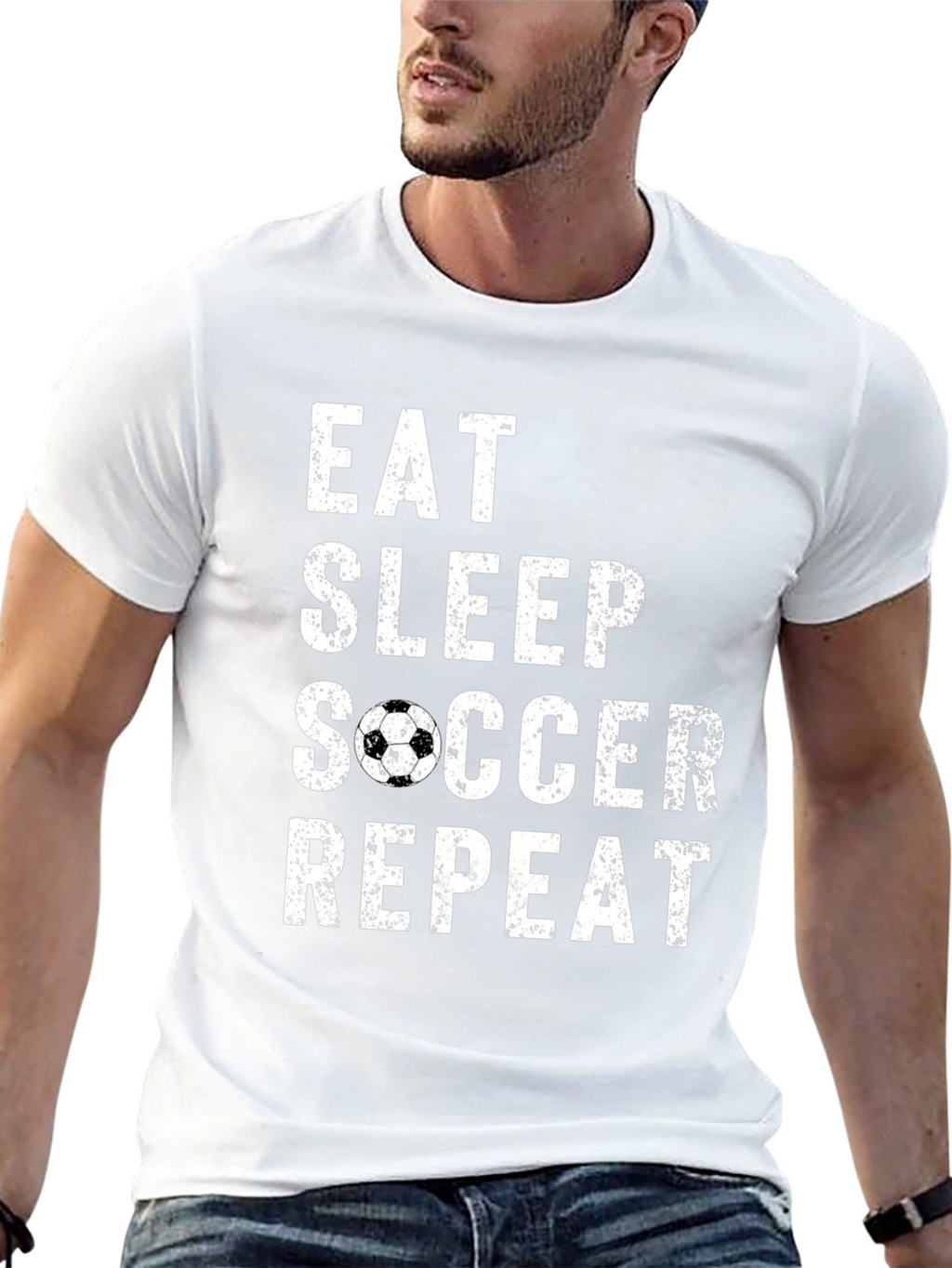 Eat Sleep Soccer Repeat Black T-Shirt