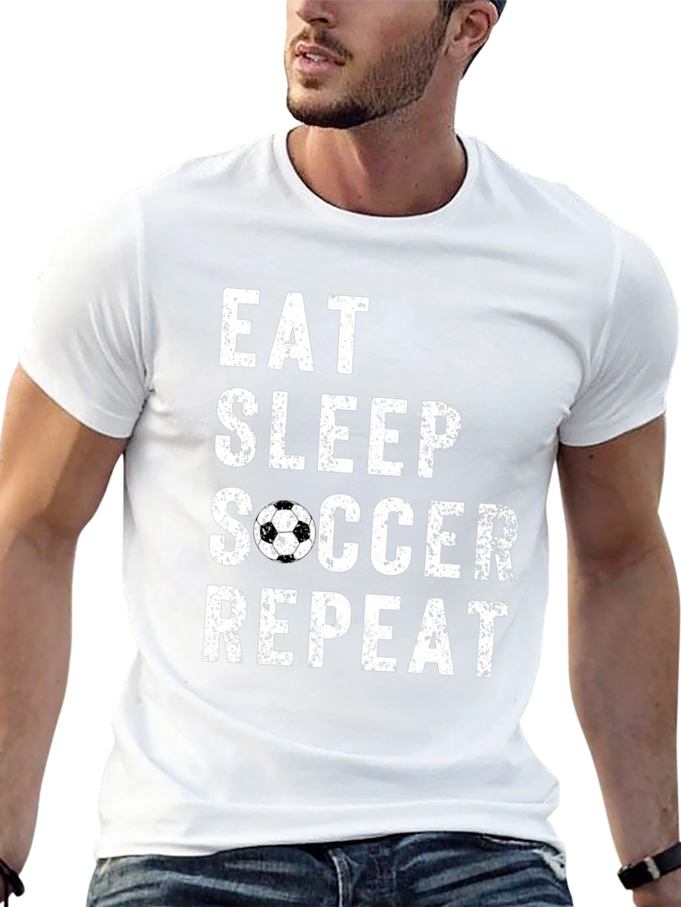 Eat Sleep Soccer Repeat Black T-Shirt