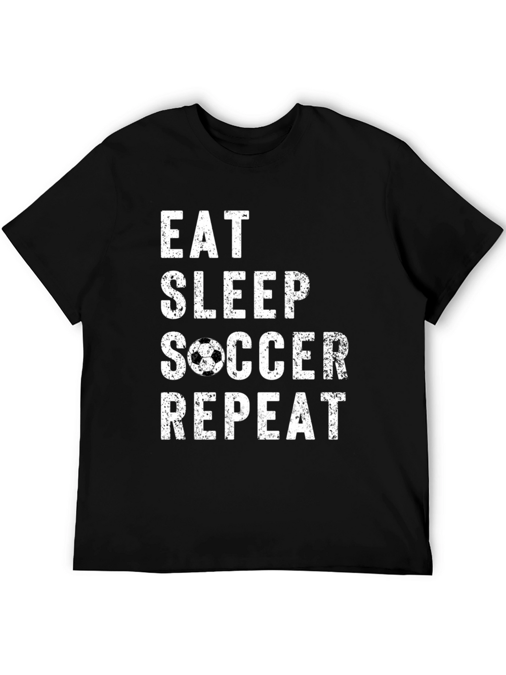 Eat Sleep Soccer Repeat Black T-Shirt