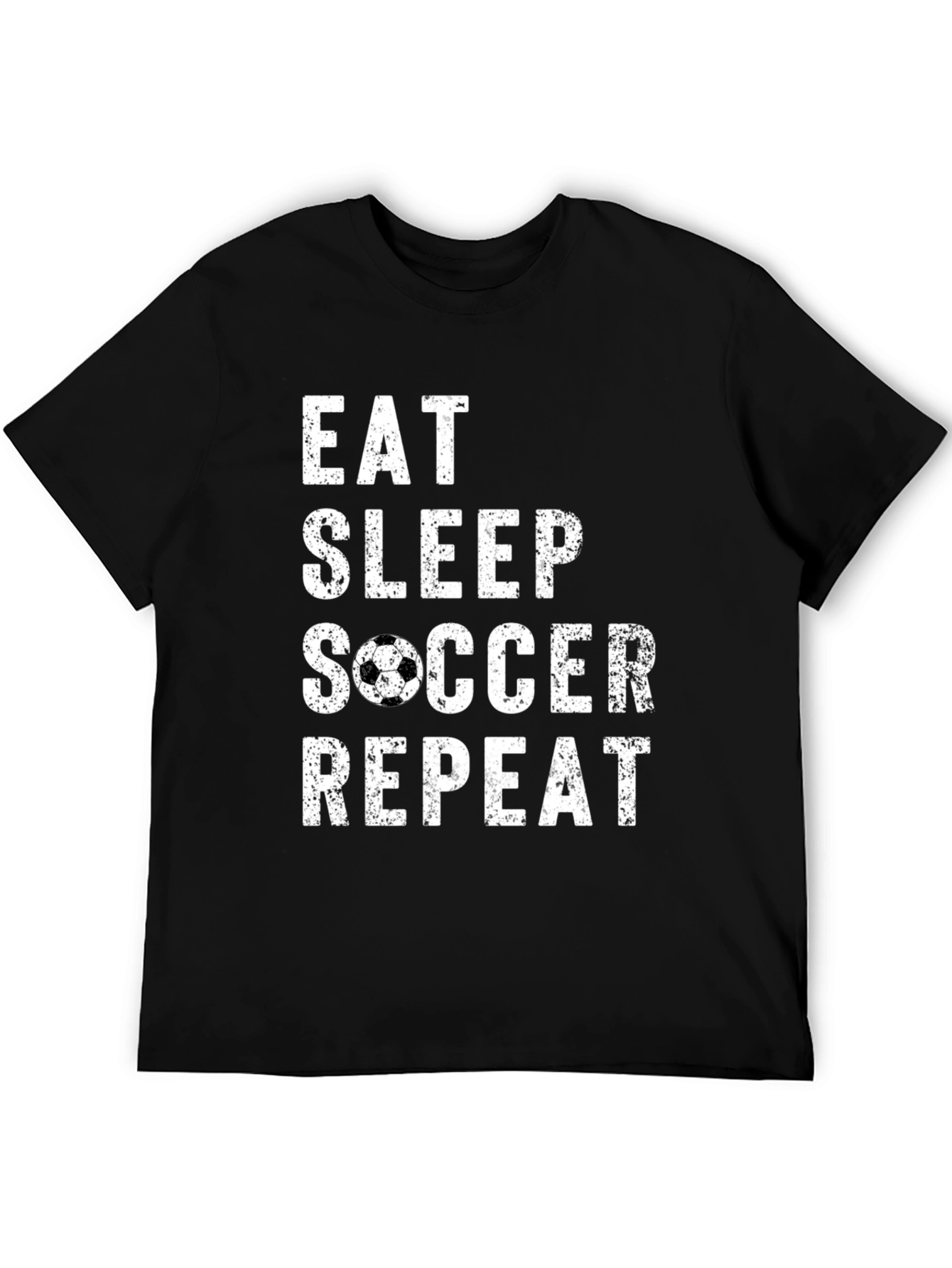 Eat Sleep Soccer Repeat Black T-Shirt