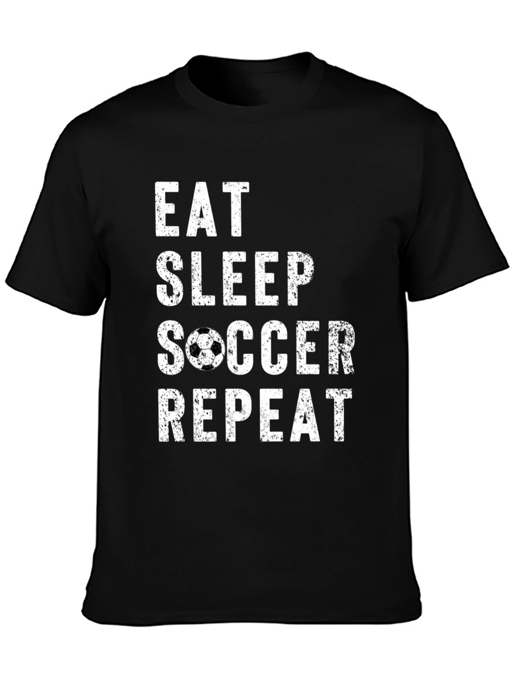Eat Sleep Soccer Repeat Black T-Shirt