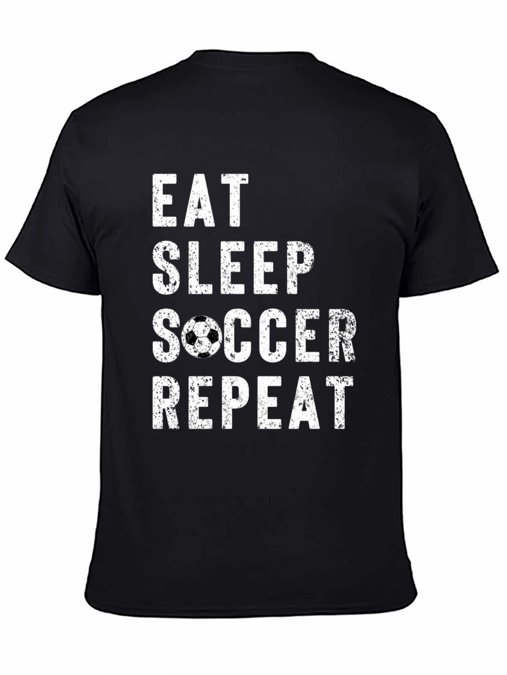 Eat Sleep Soccer Repeat Black T-Shirt