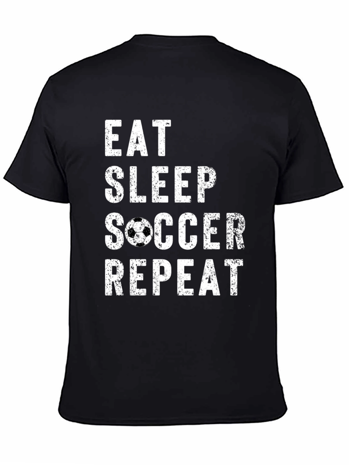 Eat Sleep Soccer Repeat Black T-Shirt