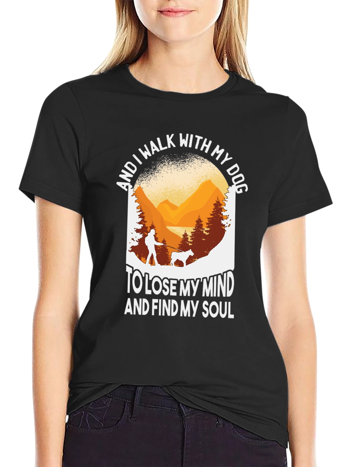 Dog Walking T-Shirt - Lose Your Mind Find Your Soul