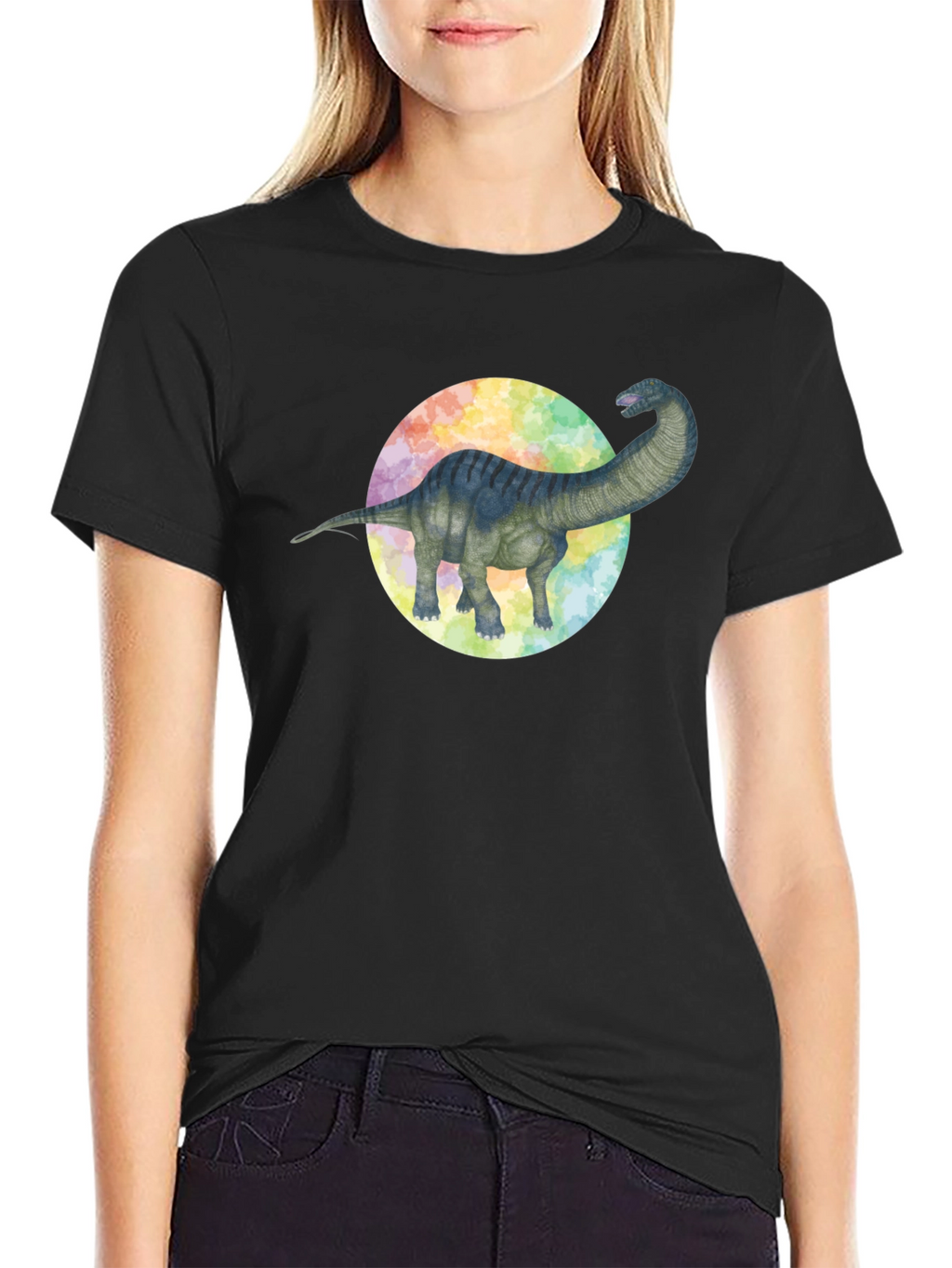Dinosaur Graphic Tee - Brachiosaurus Black T-Shirt