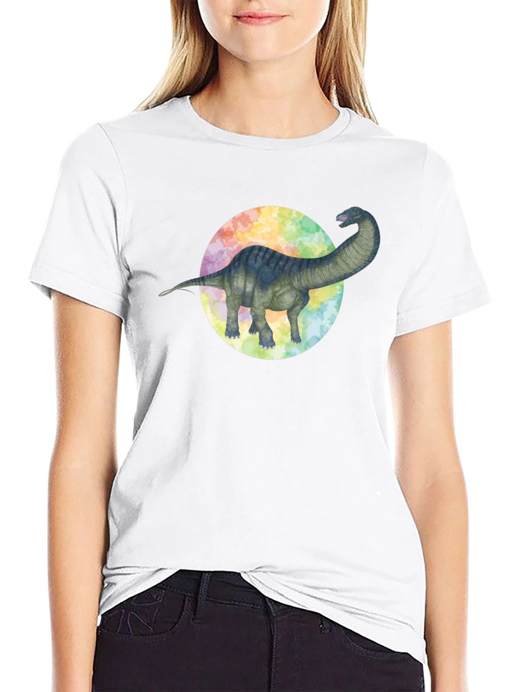 Dinosaur Graphic Tee - Brachiosaurus Black T-Shirt