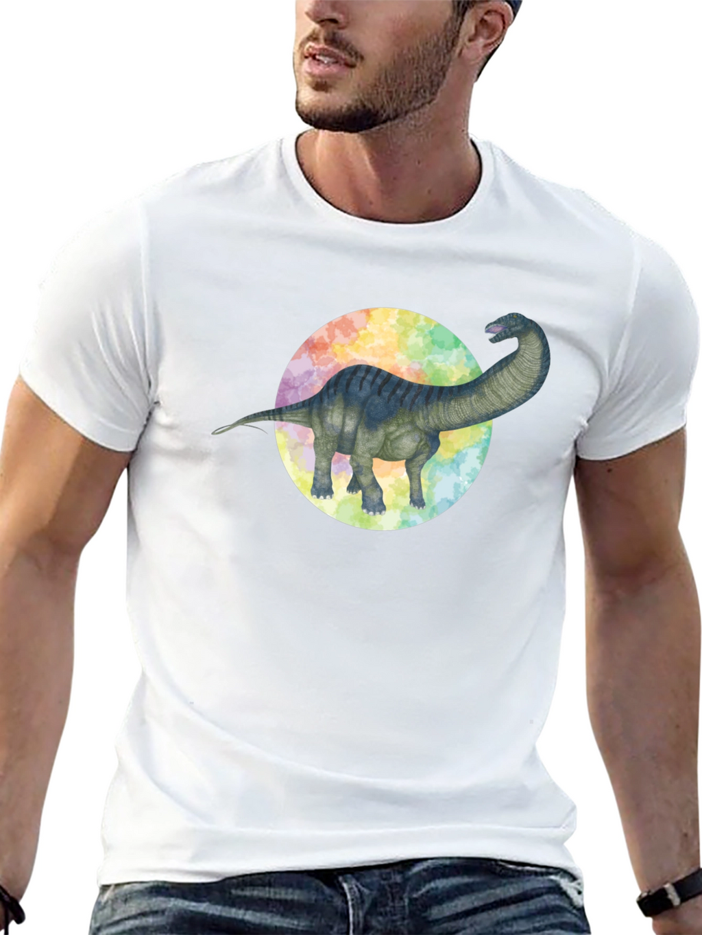 Dinosaur Graphic Tee - Brachiosaurus Black T-Shirt