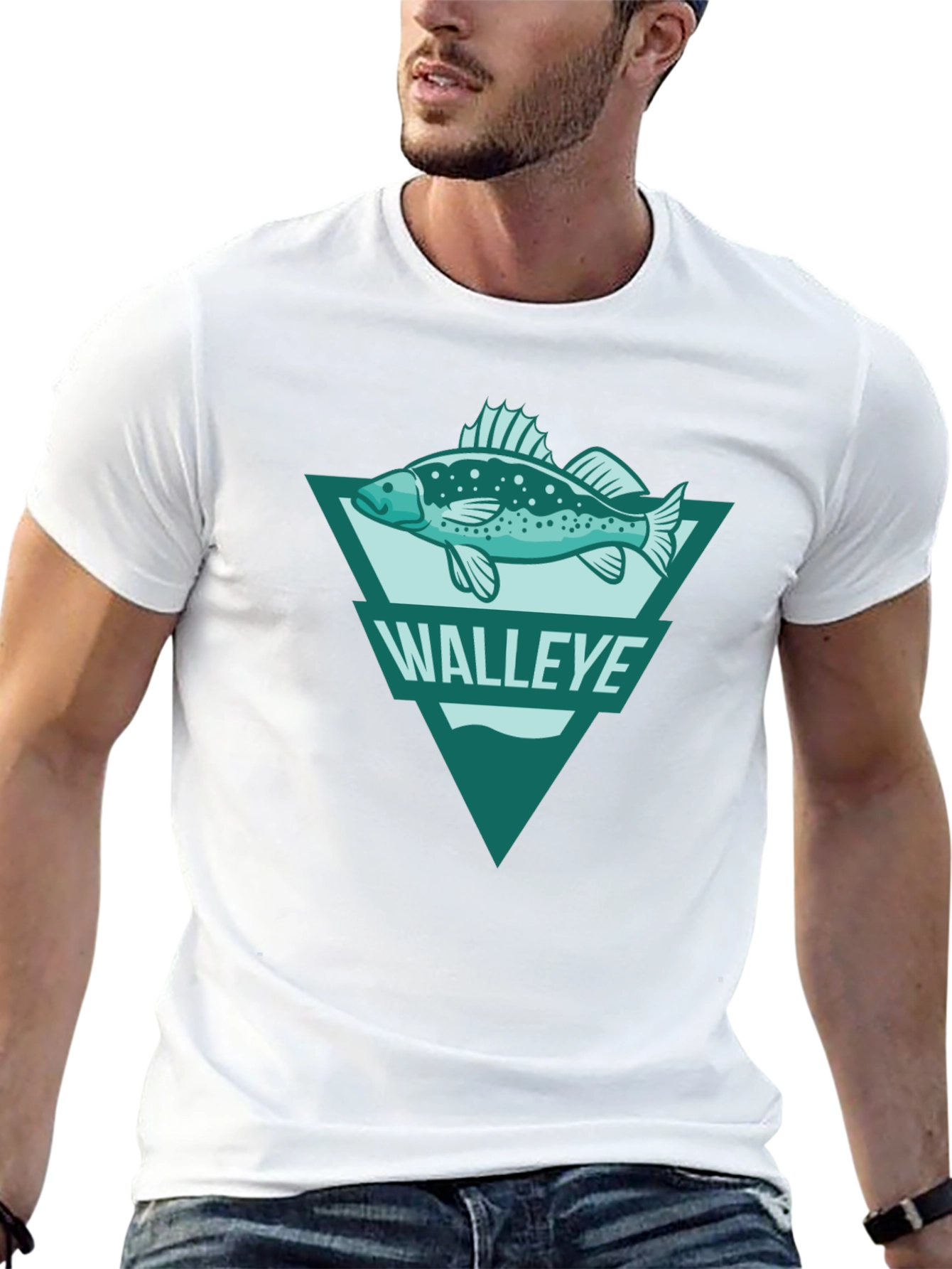 Walleye Fish Graphic Tee - Angler Style T-Shirt