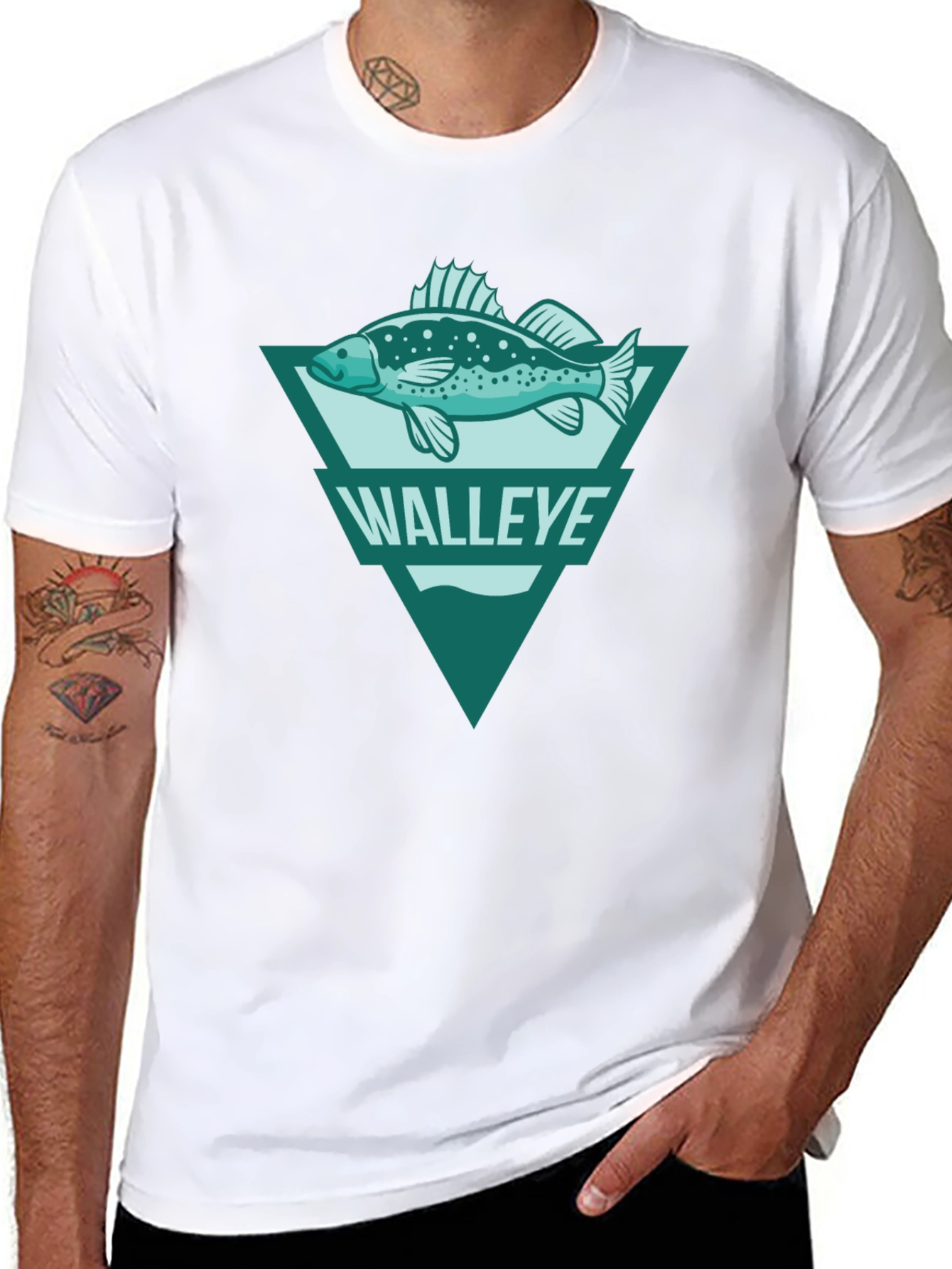 Walleye Fish Graphic Tee - Angler Style T-Shirt
