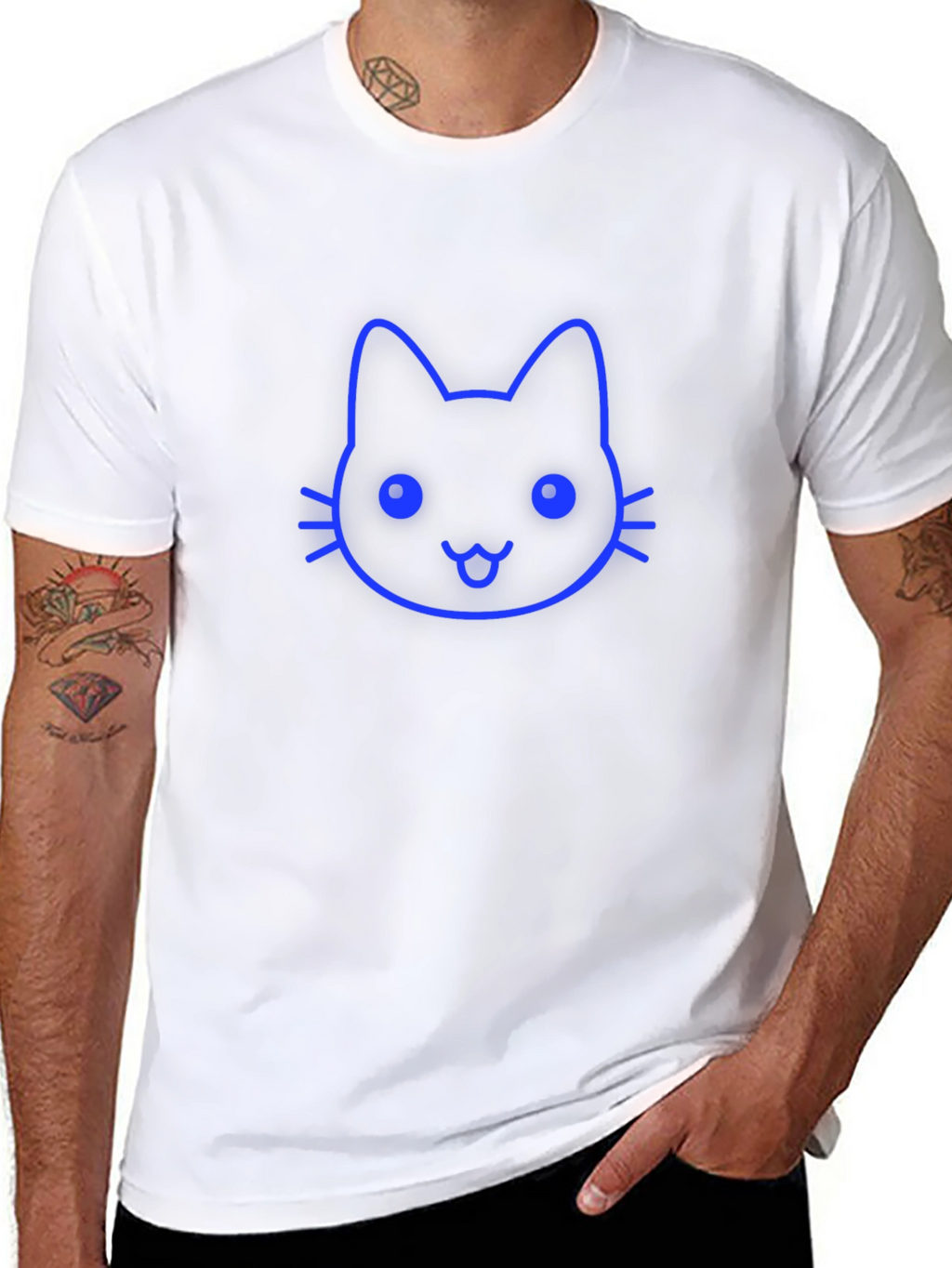 Cool Cat Graphic Tee - Unisex Black T-Shirt