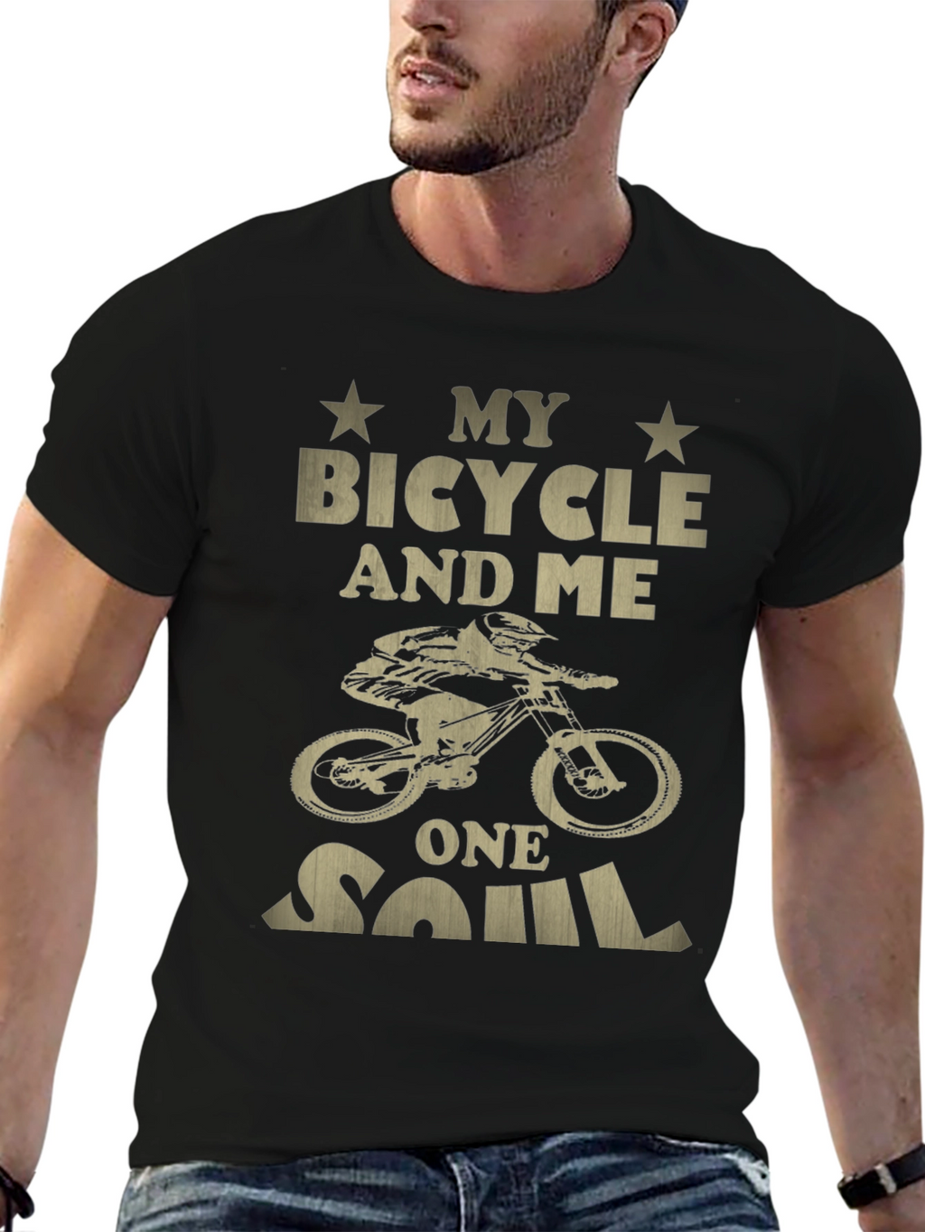 My Bicycle and Me One Soul Black T-Shirt