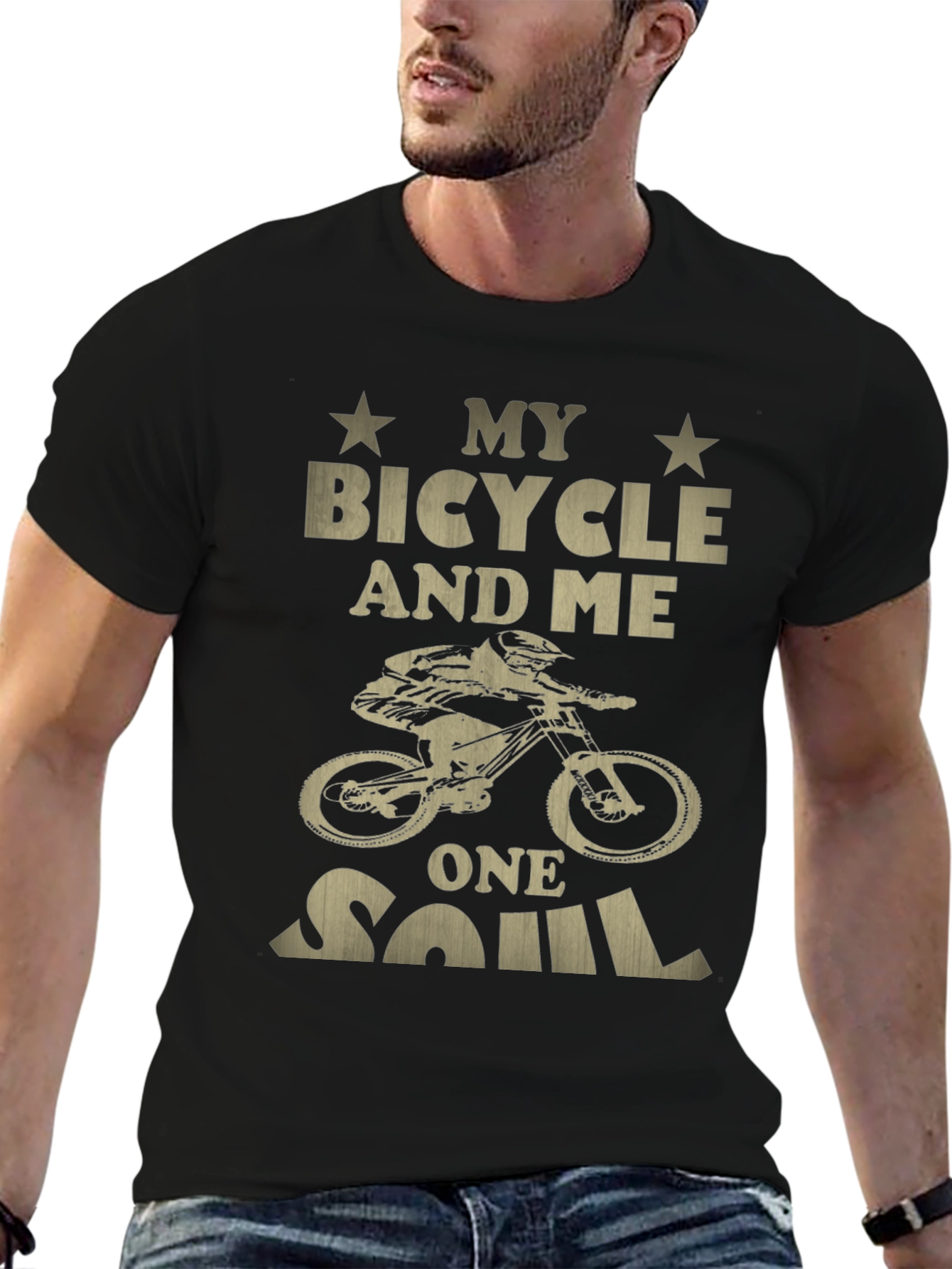 My Bicycle and Me One Soul Black T-Shirt