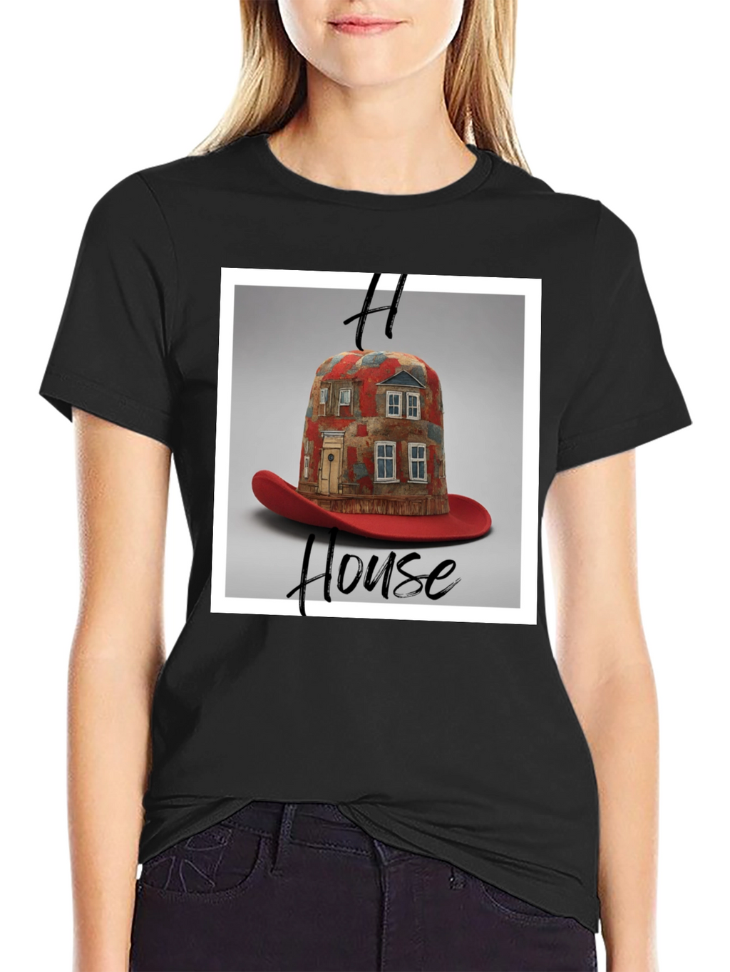 House Hat T-Shirt: Unique Graphic Tee