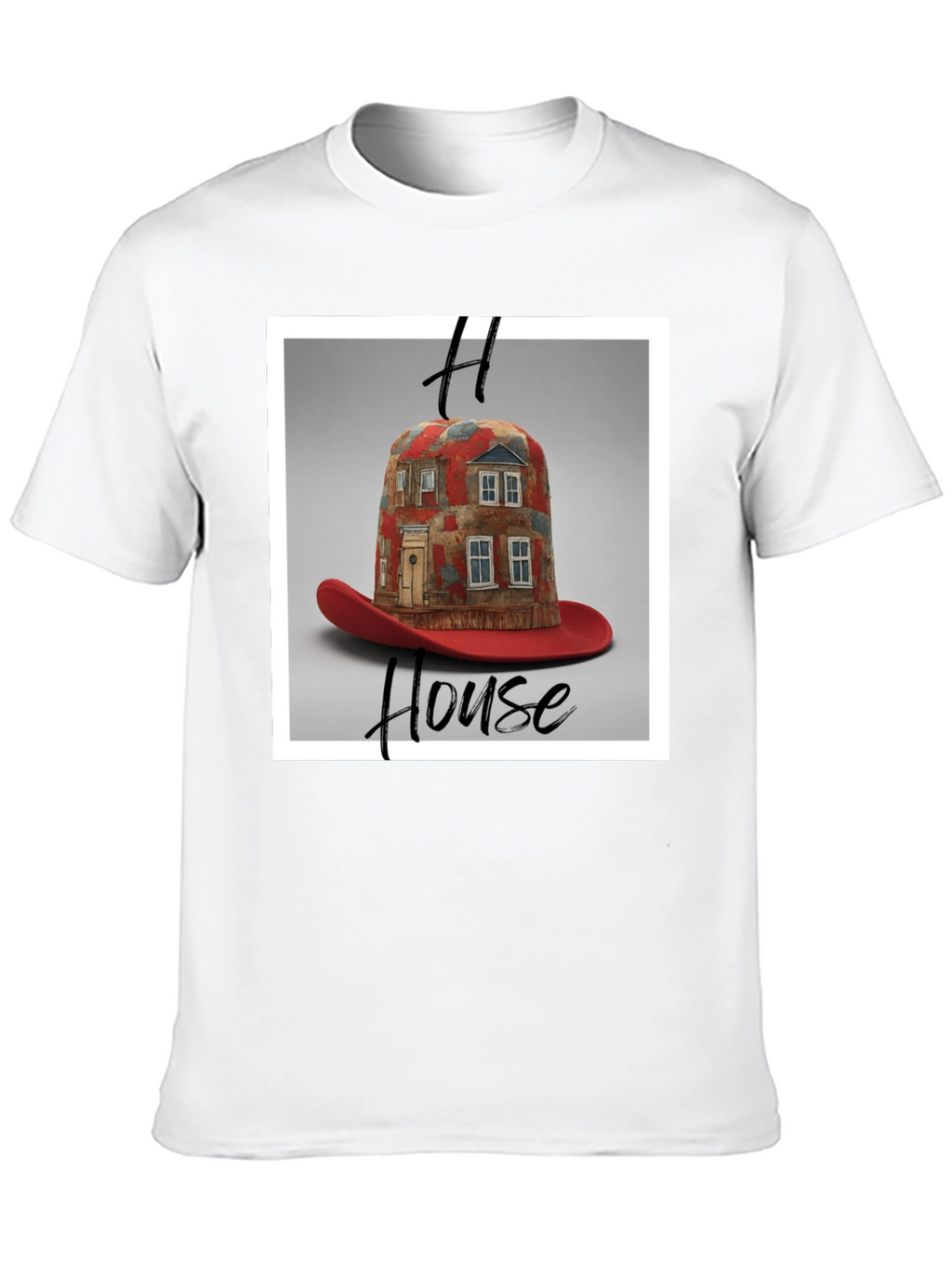 House Hat T-Shirt: Unique Graphic Tee