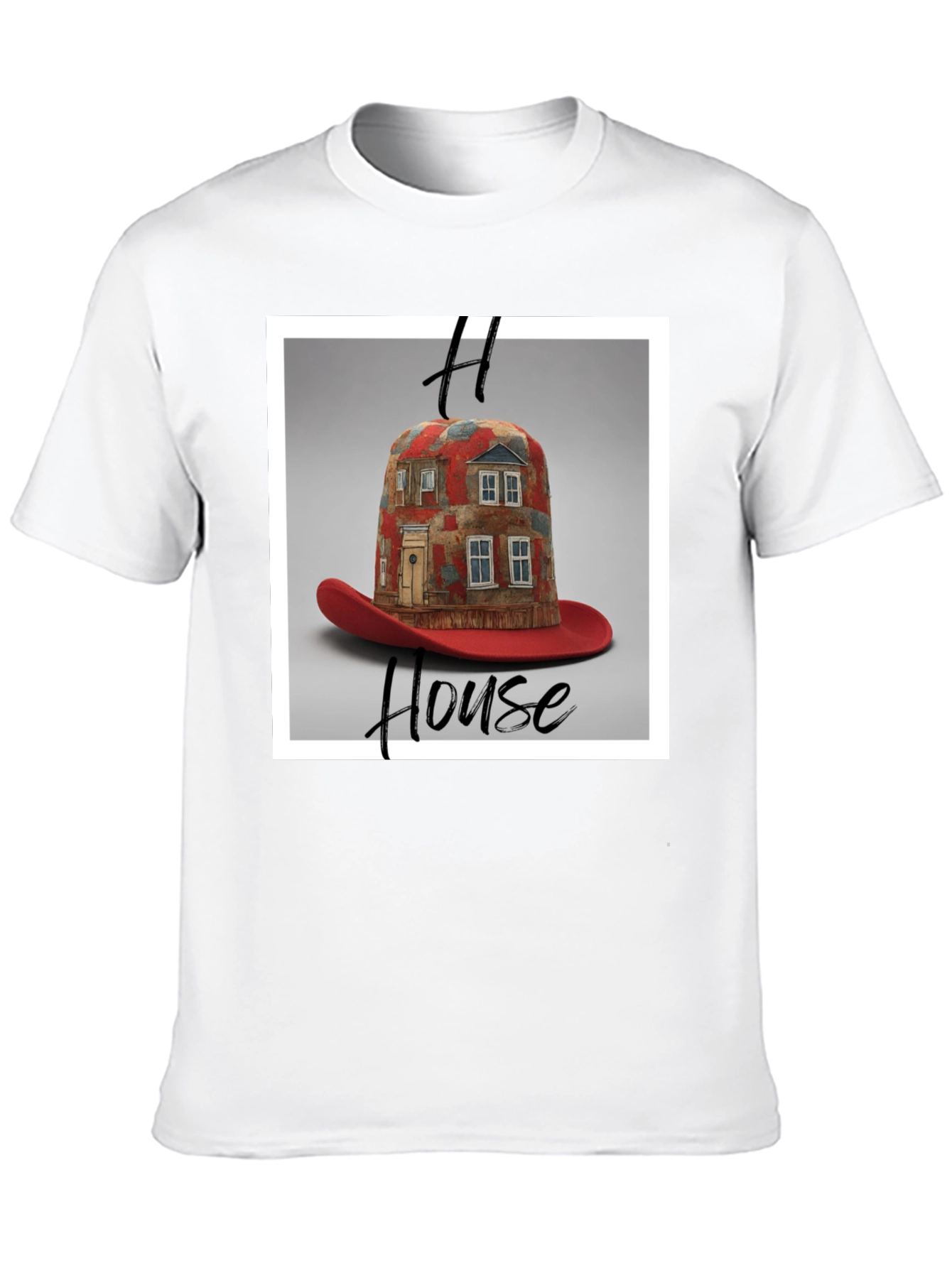 House Hat T-Shirt: Unique Graphic Tee
