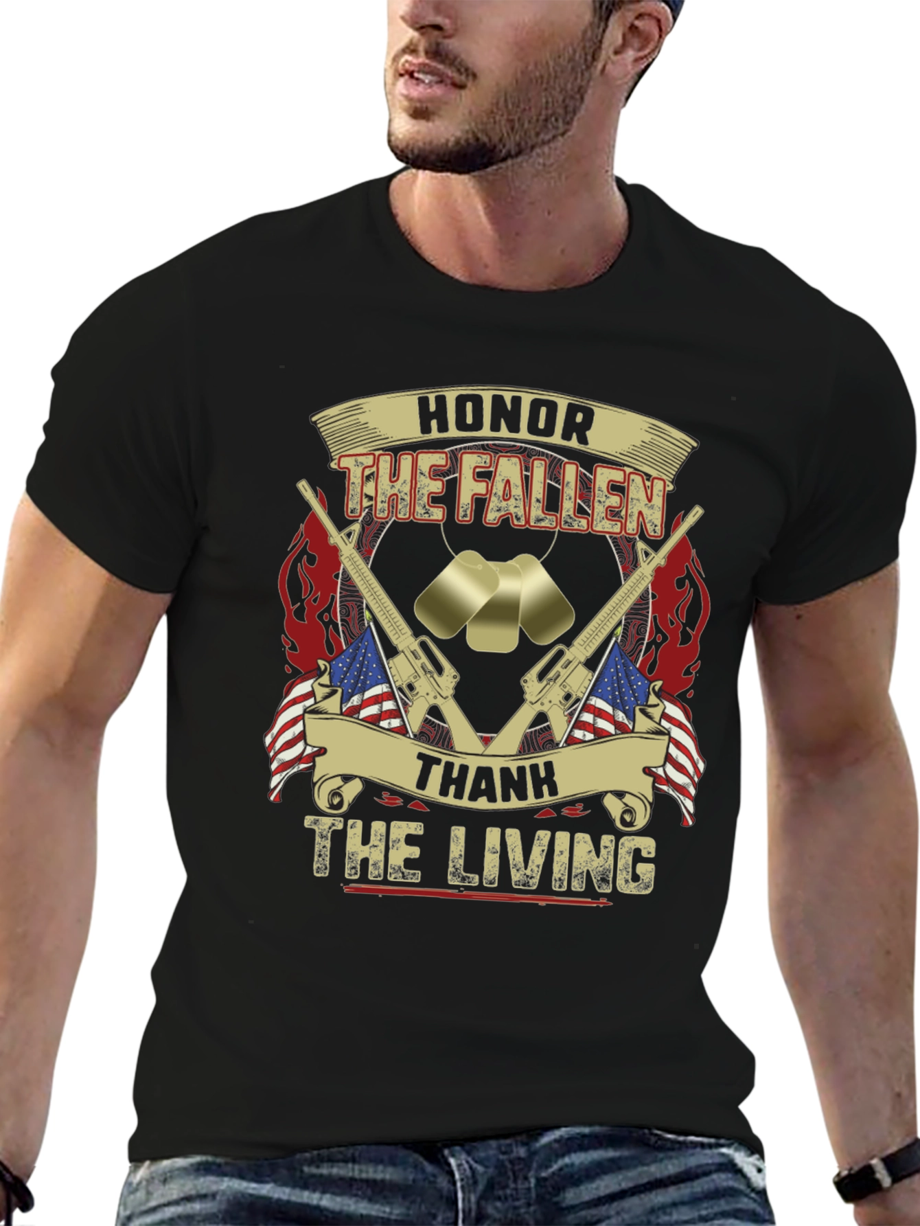 Honor The Fallen T-Shirt - Patriotic Memorial Design
