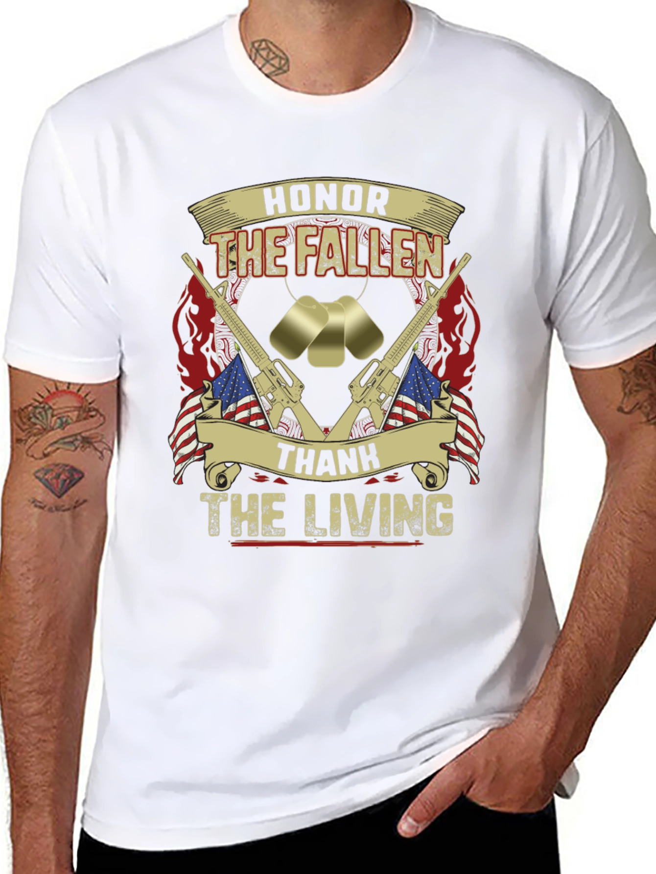 Honor The Fallen T-Shirt - Patriotic Memorial Design