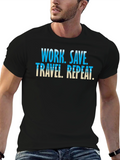Work Save Travel Repeat Graphic Tee