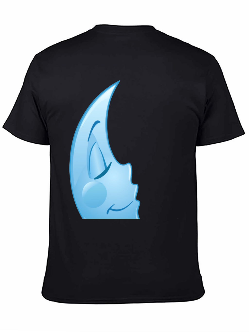 Sleepy Moon Graphic Tee - Stylish Black Cotton T-Shirt
