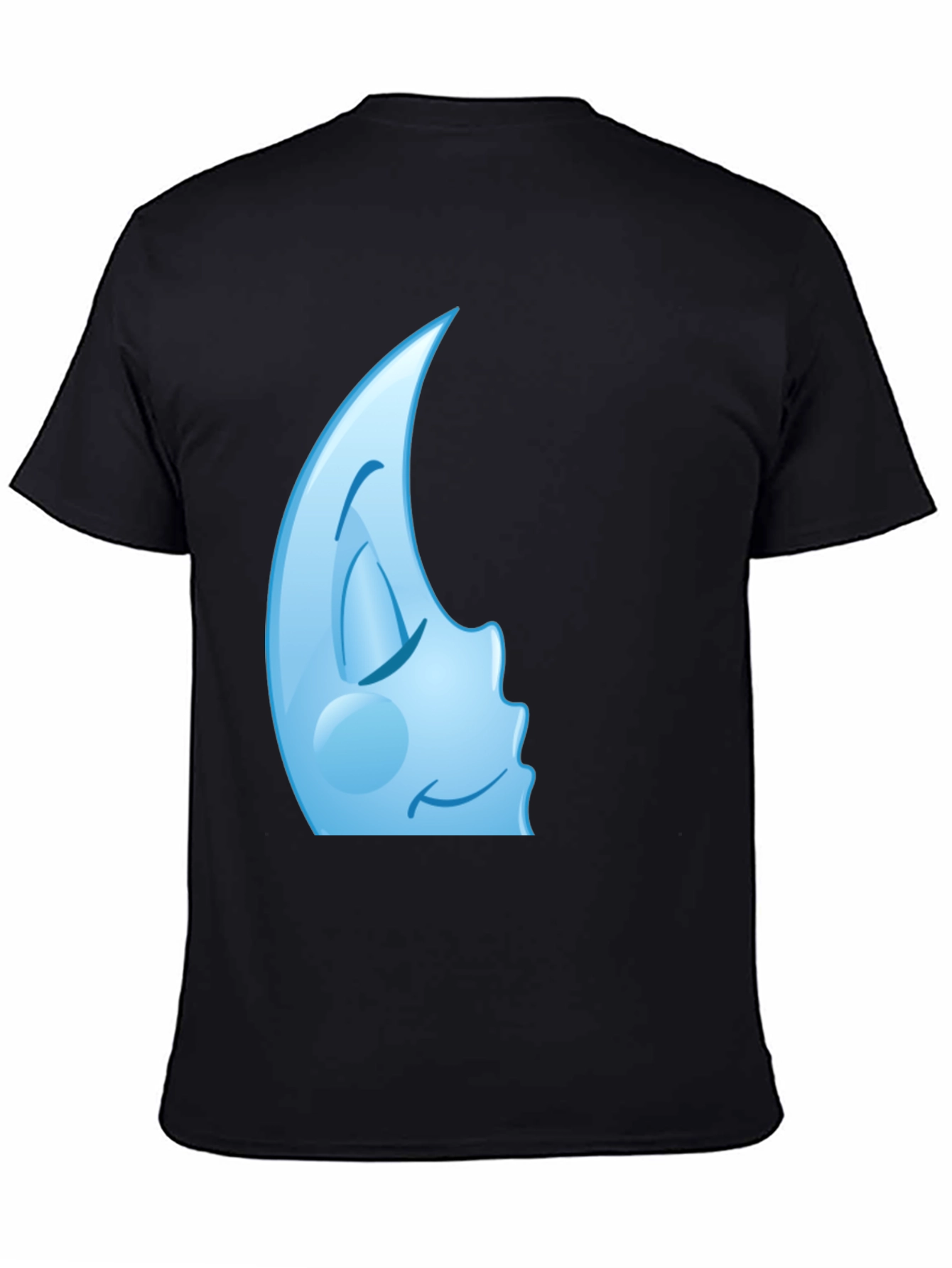 Sleepy Moon Graphic Tee - Stylish Black Cotton T-Shirt