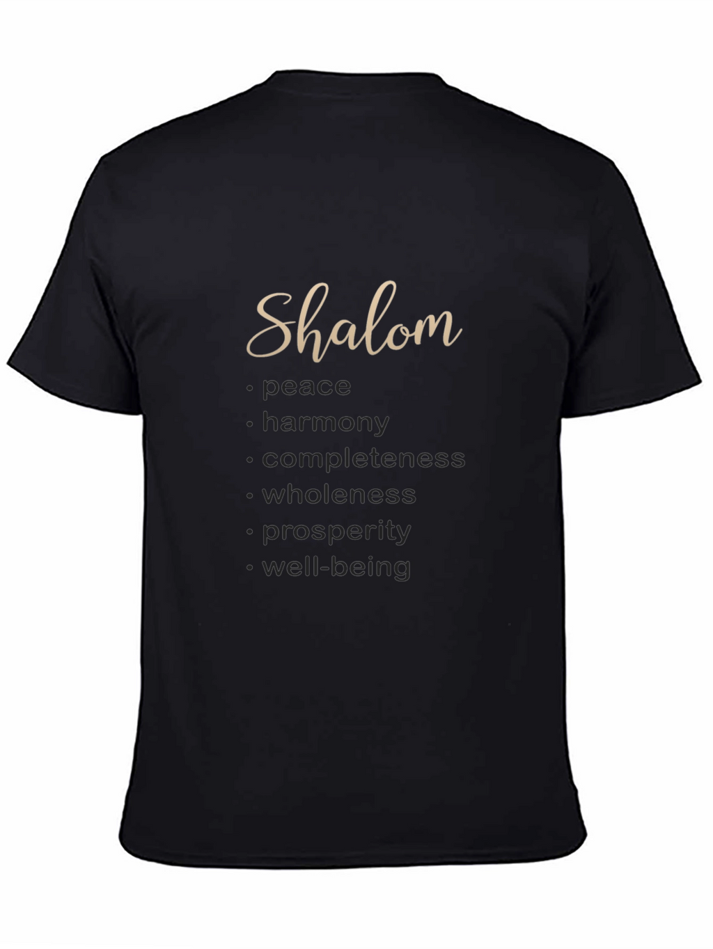 Shalom Meaningful Word Art T-Shirt