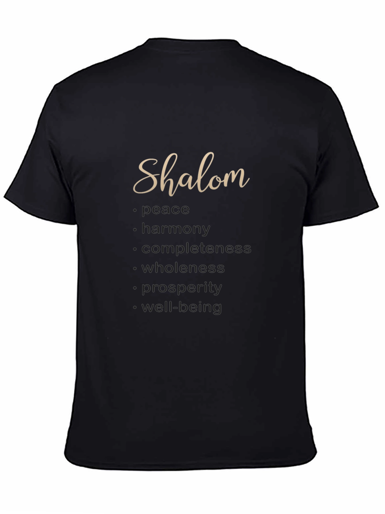 Shalom Meaningful Word Art T-Shirt