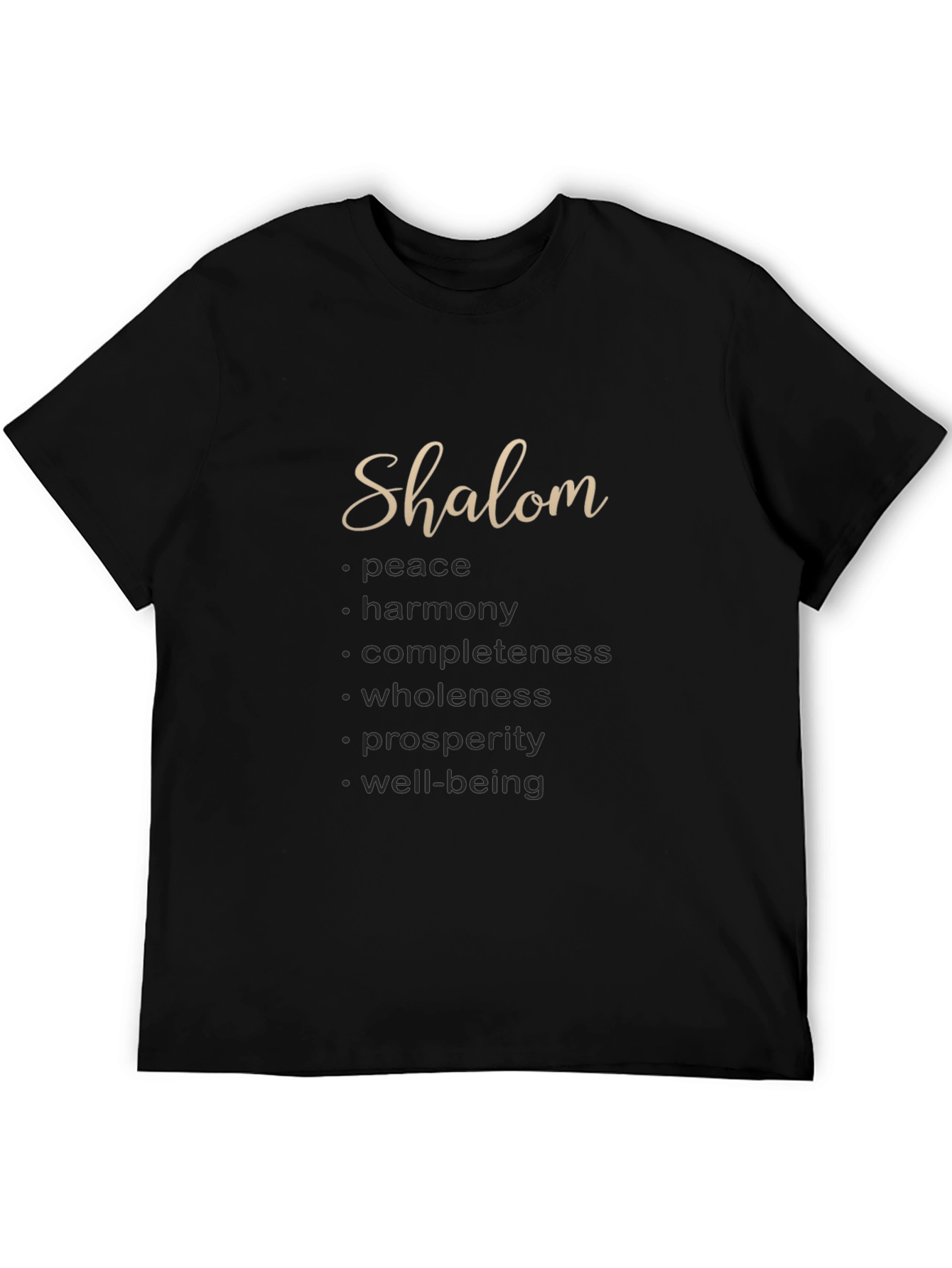 Shalom Meaningful Word Art T-Shirt