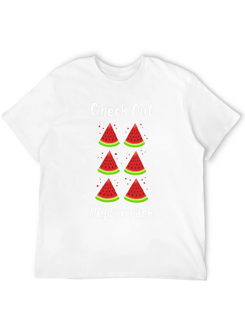 Funny Watermelon Six Pack Graphic T-Shirt