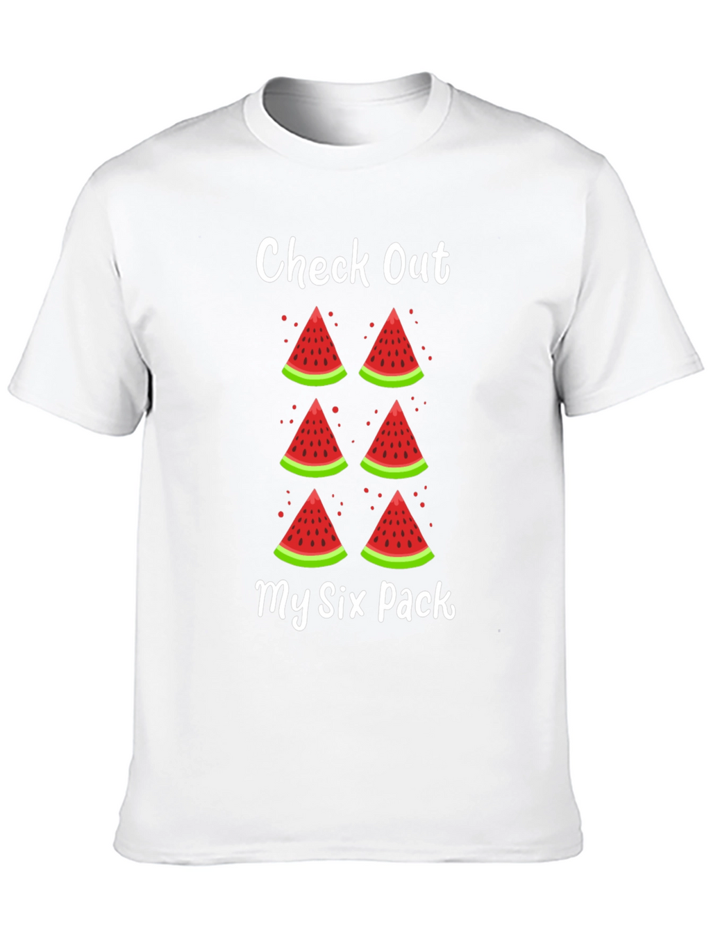 Funny Watermelon Six Pack Graphic T-Shirt