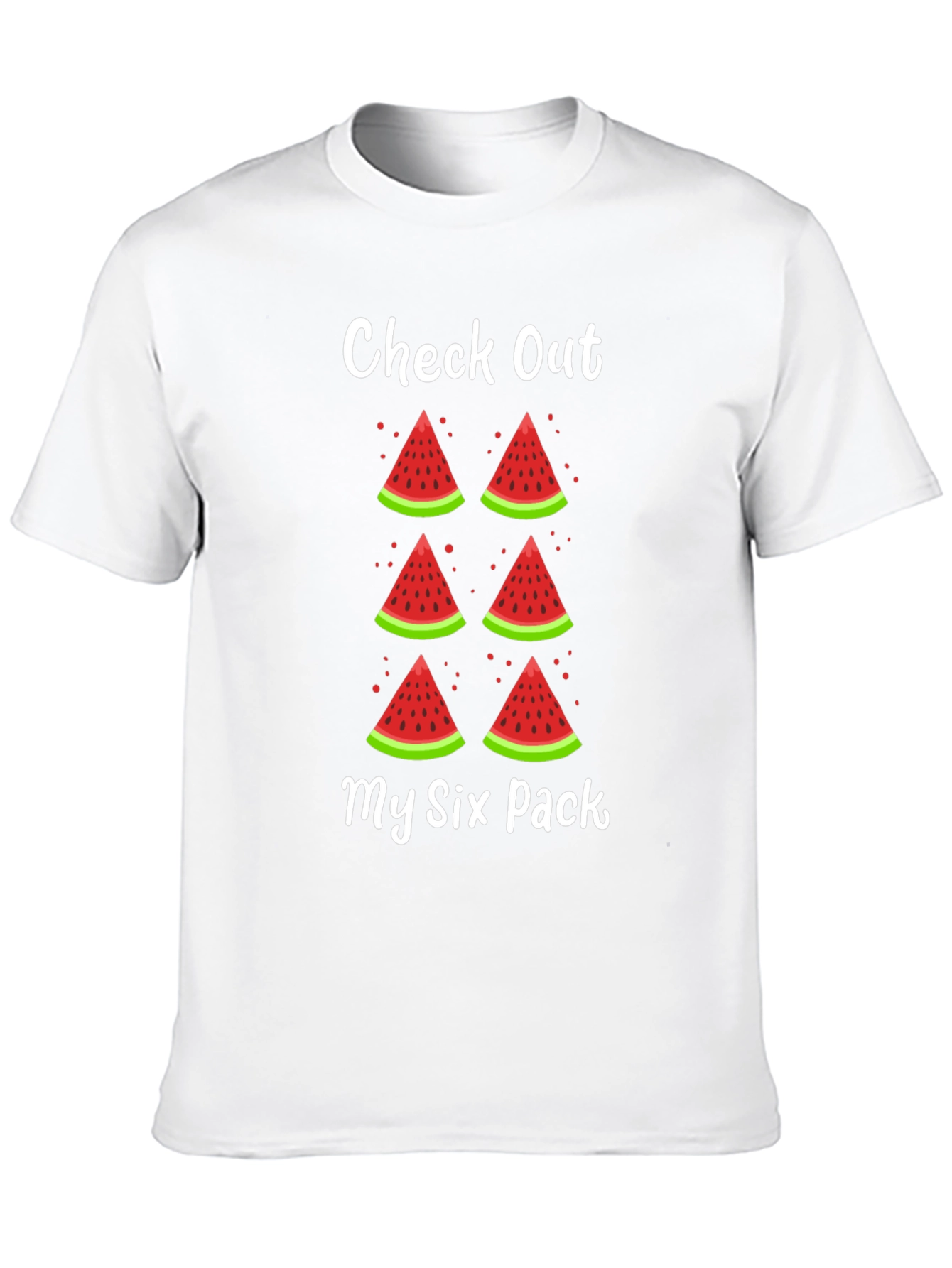 Funny Watermelon Six Pack Graphic T-Shirt