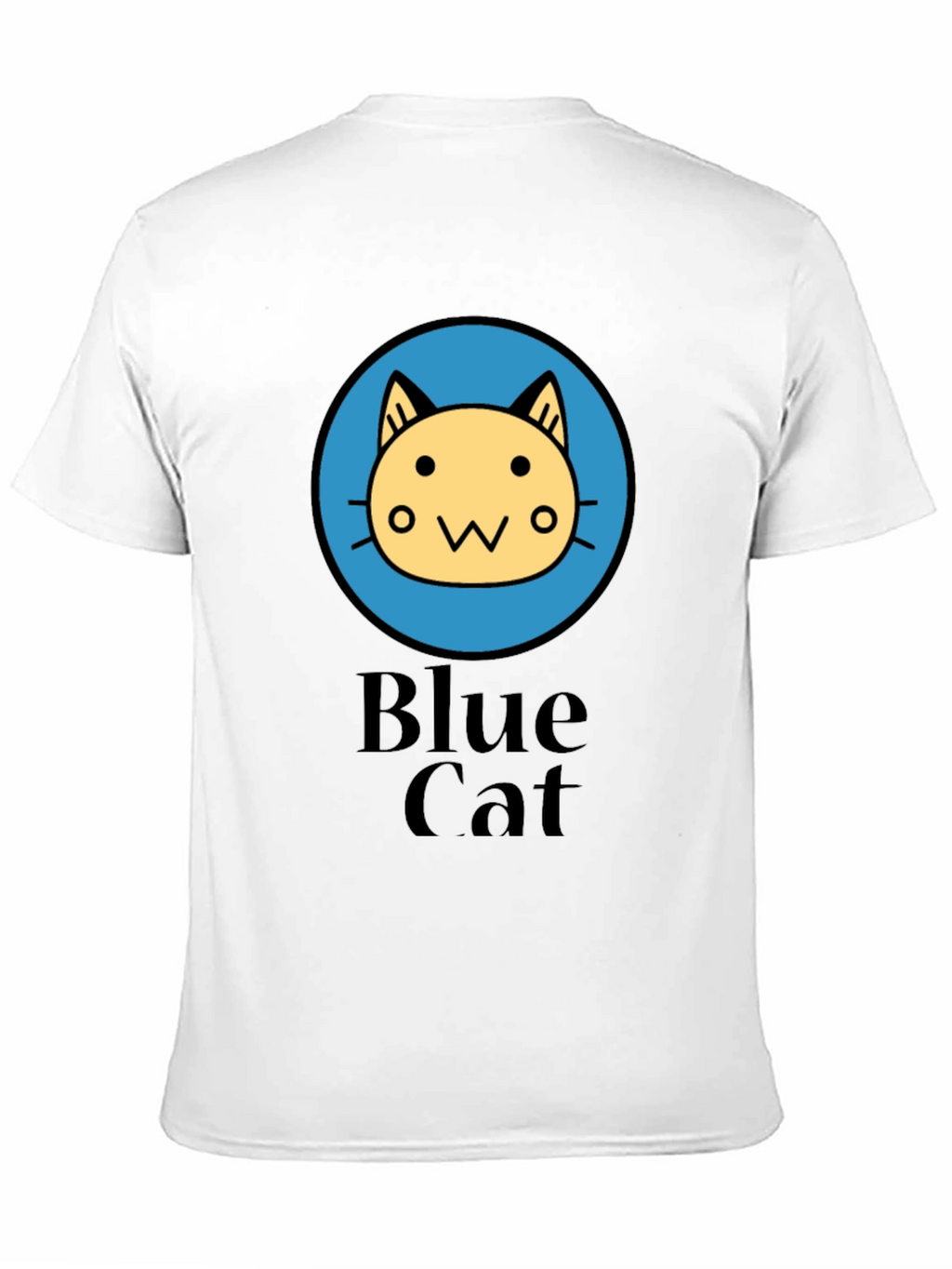 Blue Cat Graphic T-Shirt