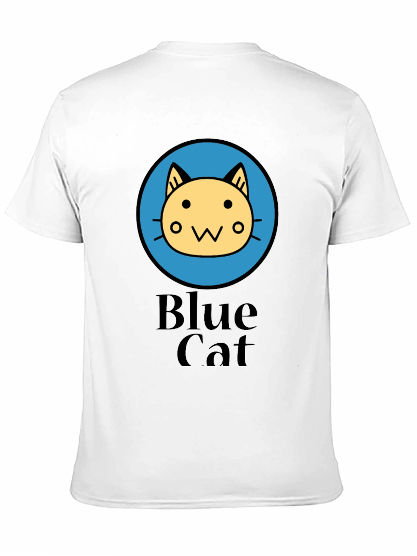 Blue Cat Graphic T-Shirt