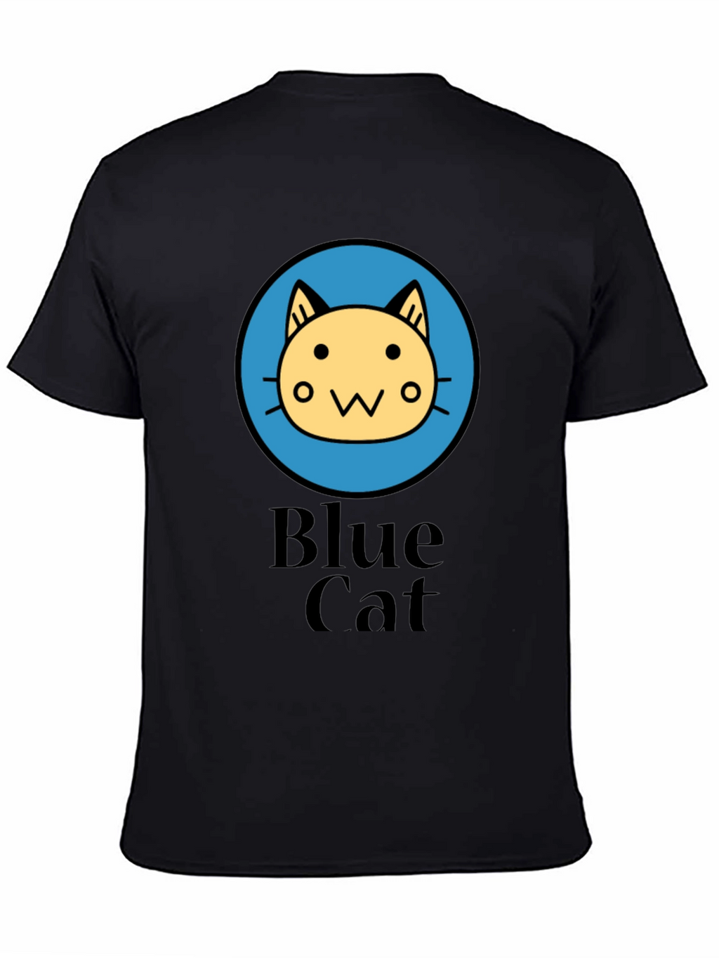 Blue Cat Graphic T-Shirt