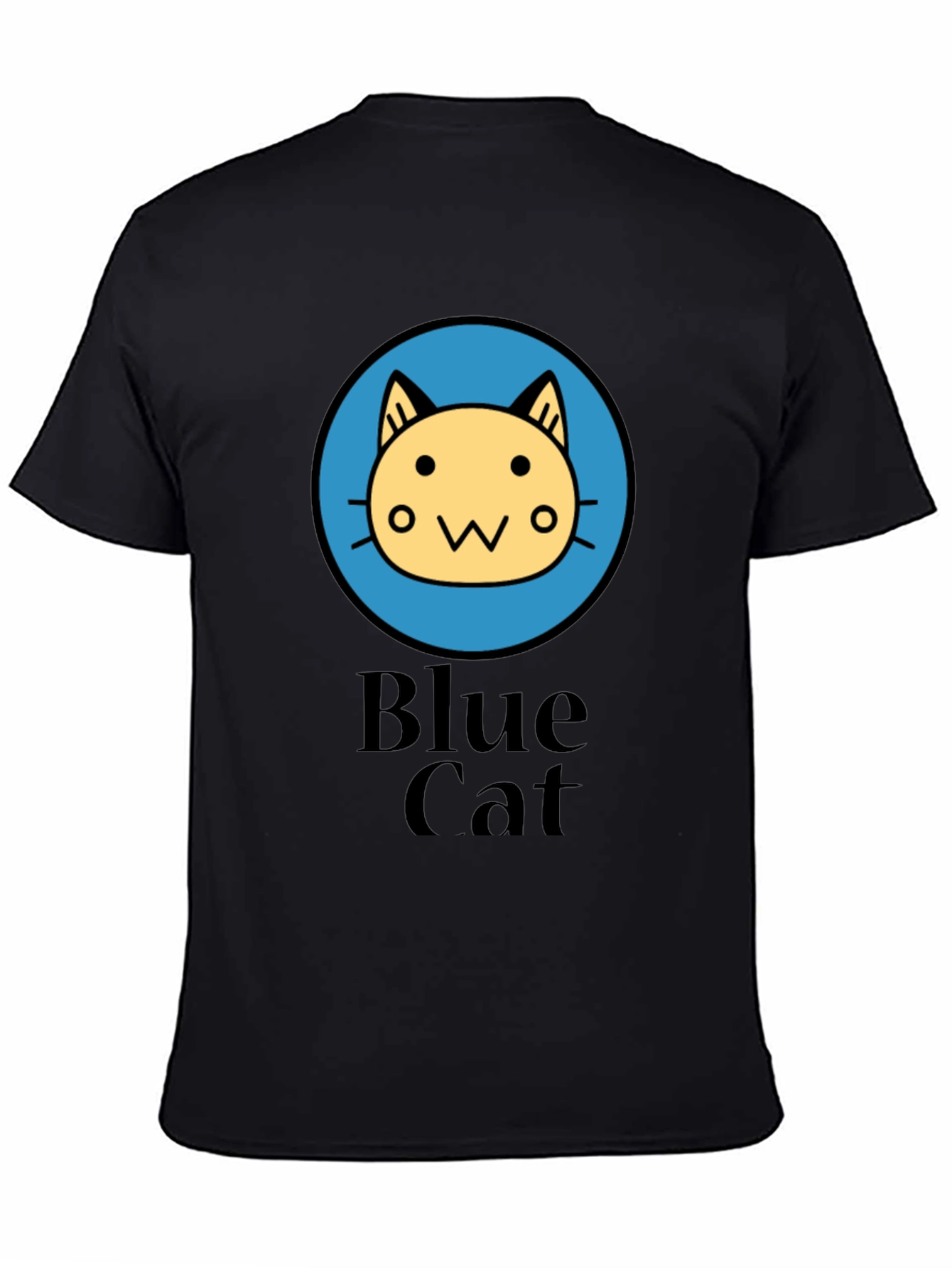 Blue Cat Graphic T-Shirt