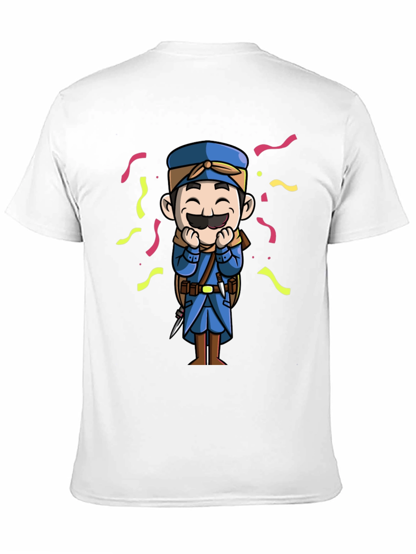 Cartoon Character Graphic Tee - Black