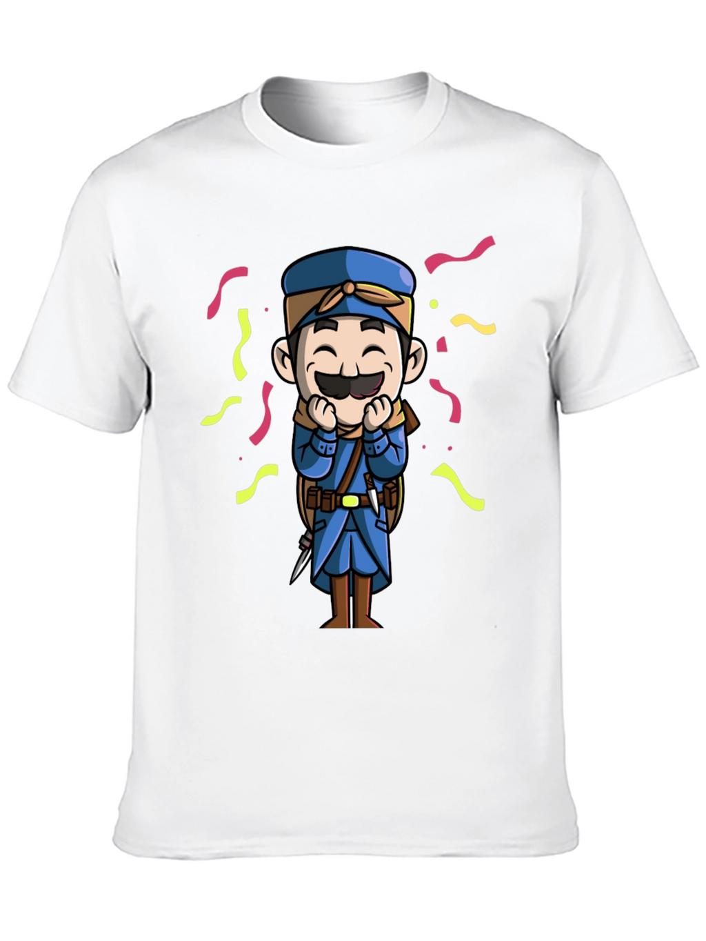 Cartoon Character Graphic Tee - Black