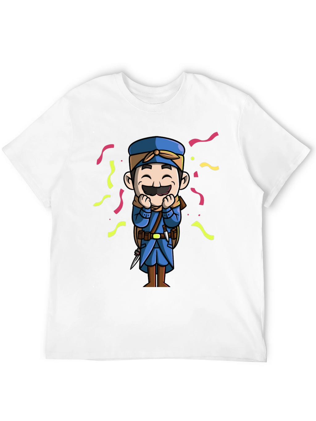 Cartoon Character Graphic Tee - Black