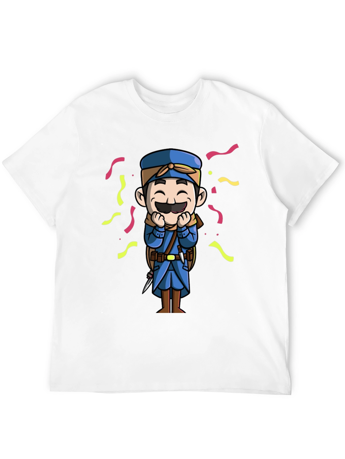 Cartoon Character Graphic Tee - Black