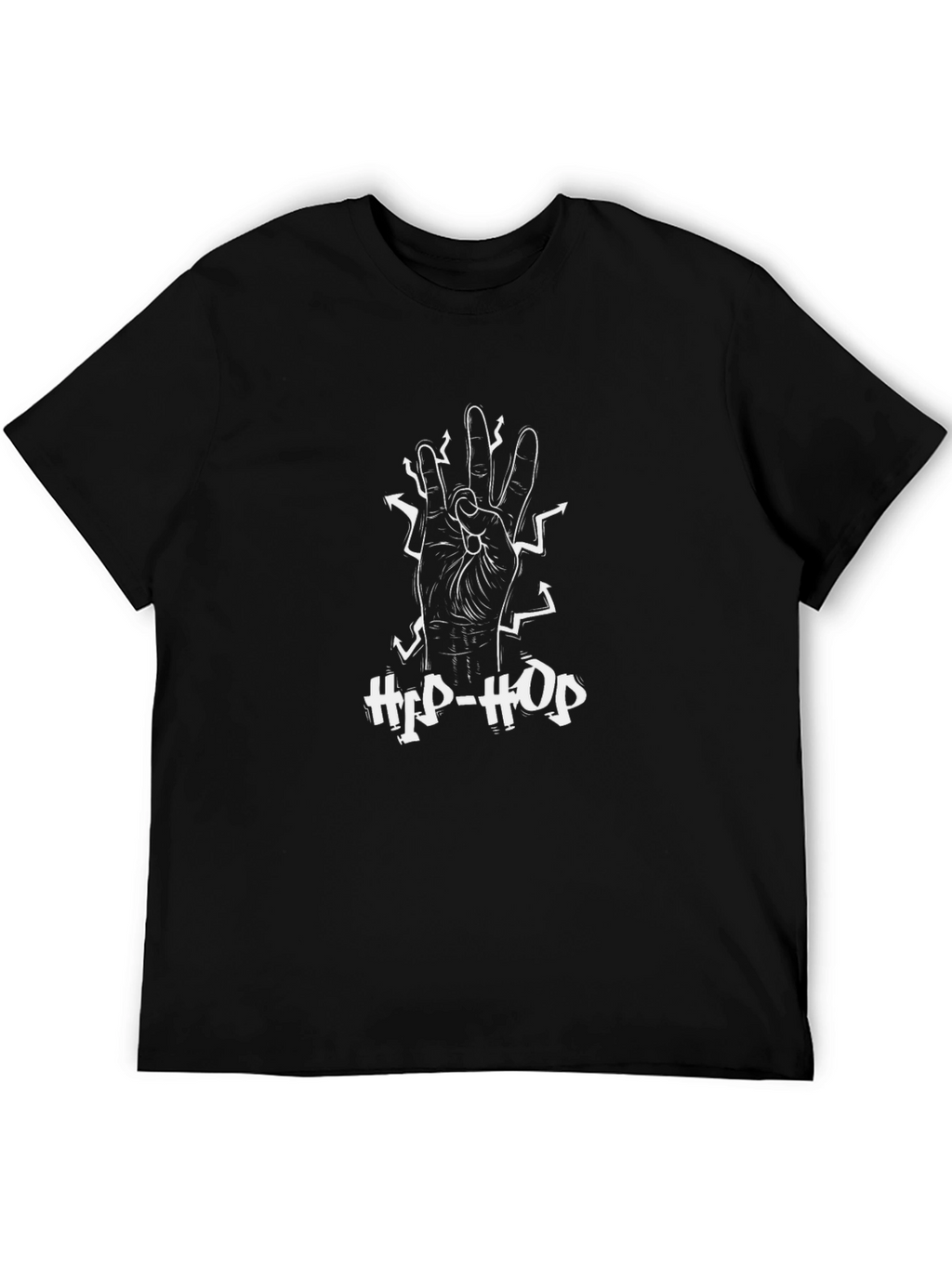 Hip-Hop Hand Gesture Graphic T-Shirt