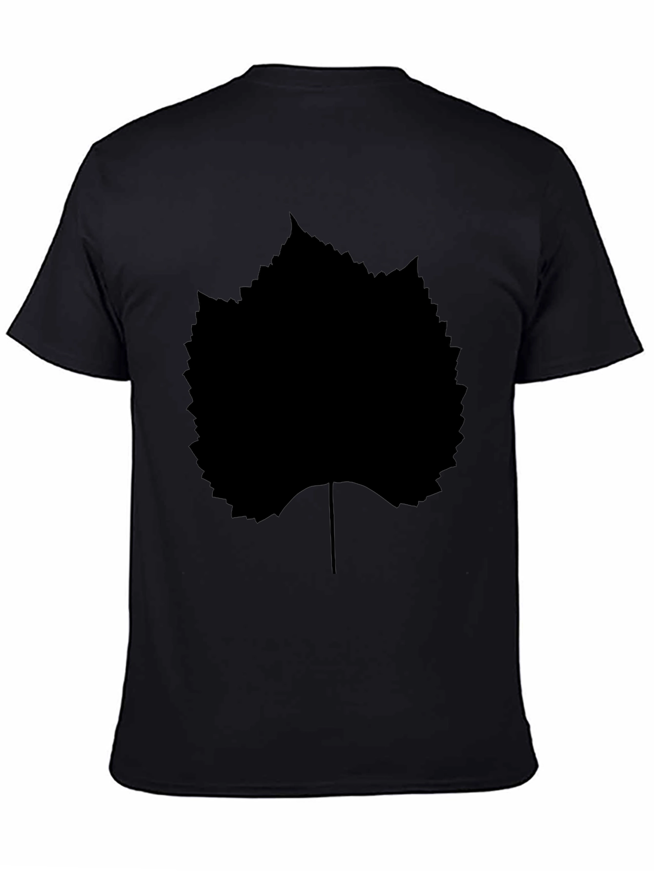 Black Leaf Graphic T-Shirt - Stylish Casual Wear