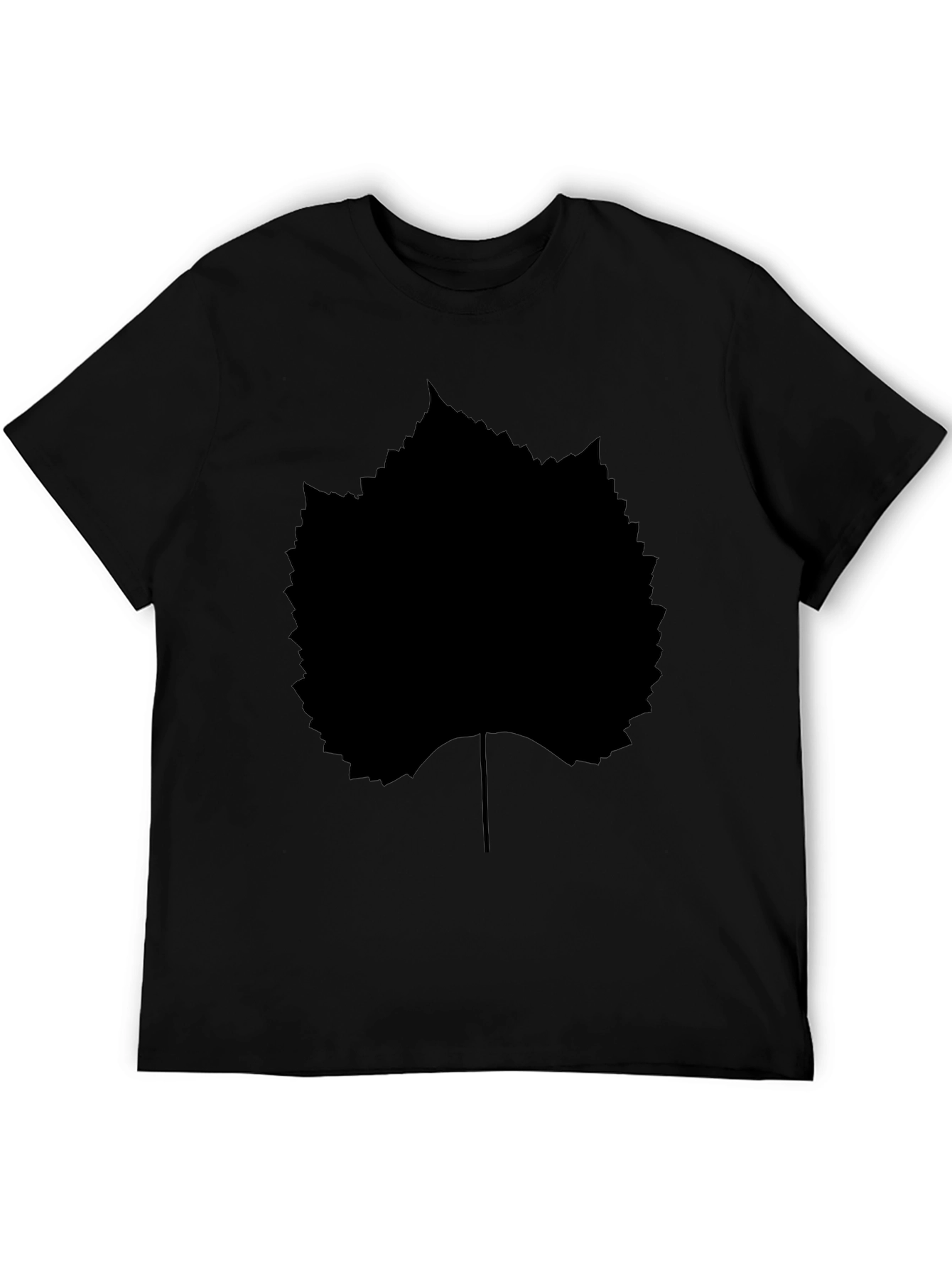 Black Leaf Graphic T-Shirt - Stylish Casual Wear