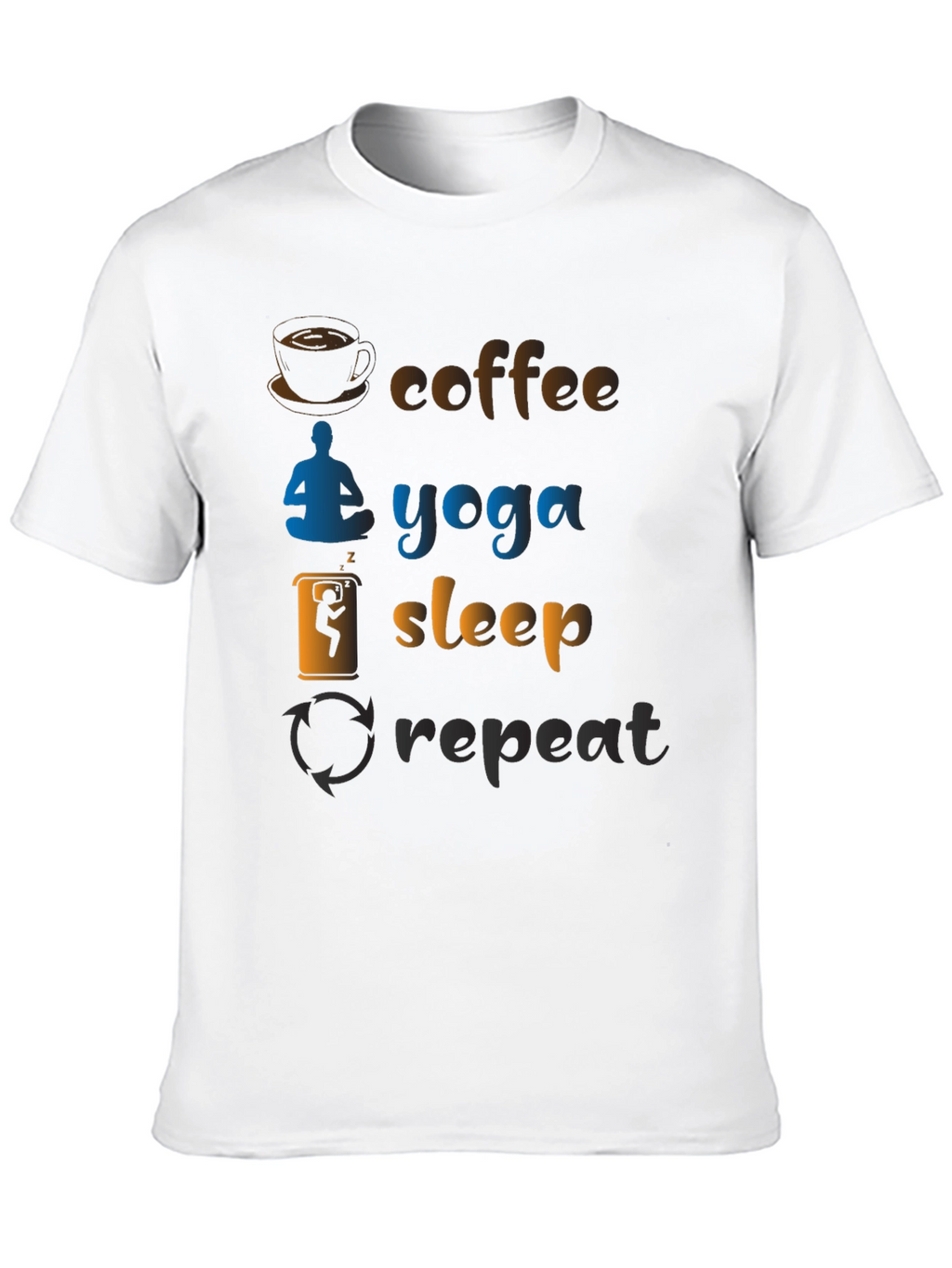 Coffee Yoga Sleep Repeat T-Shirt