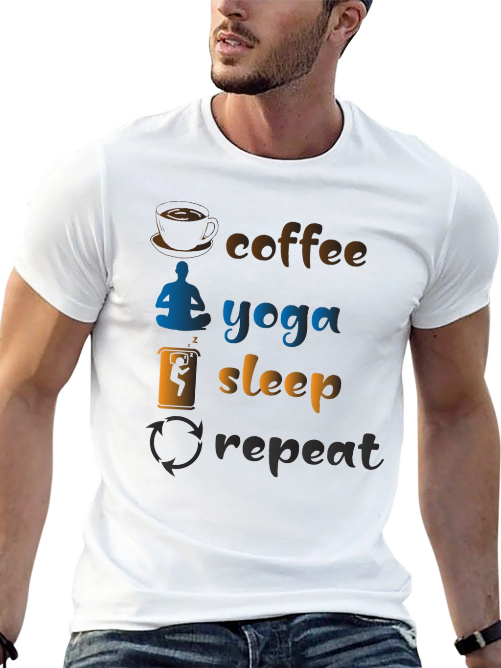 Coffee Yoga Sleep Repeat T-Shirt