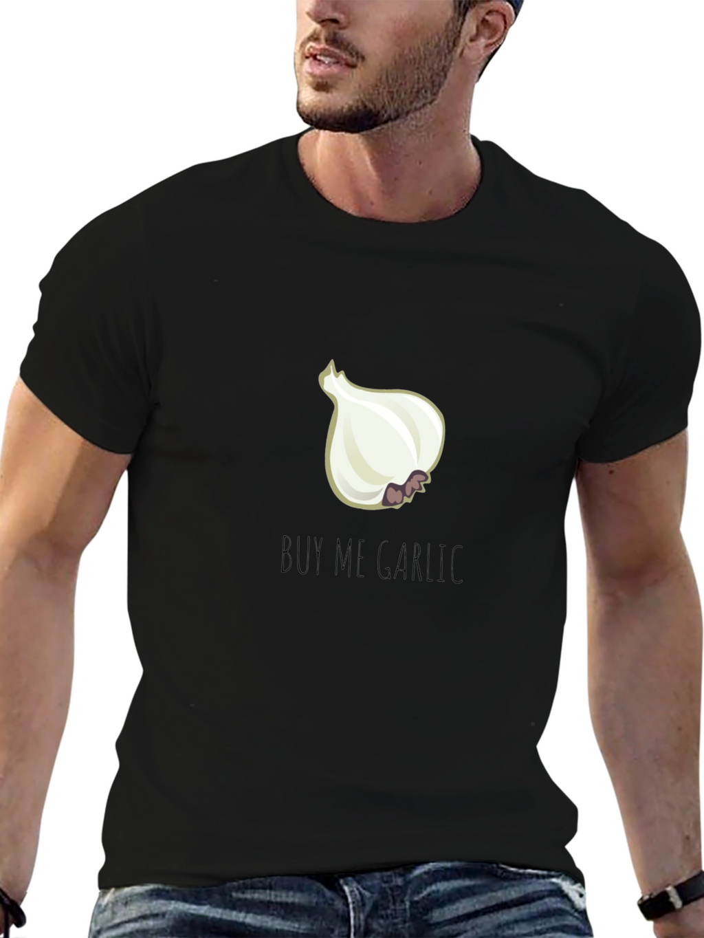 Buy Me Garlic T-Shirt - Novelty Foodie Tee