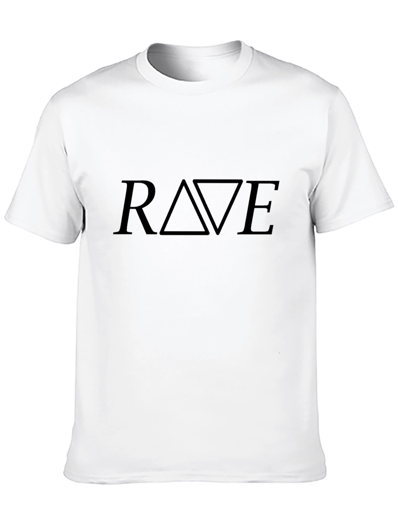 Mens Black RAVE Graphic Tee - Stylish & Trendy